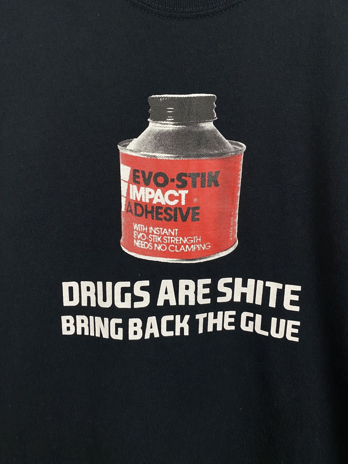 Gildan × Vintage Vintage Y2K Drugs Are Shite Bring Back The Glue T-Shirt Rare Size US M / EU 48-50 / 2 - 4 Thumbnail
