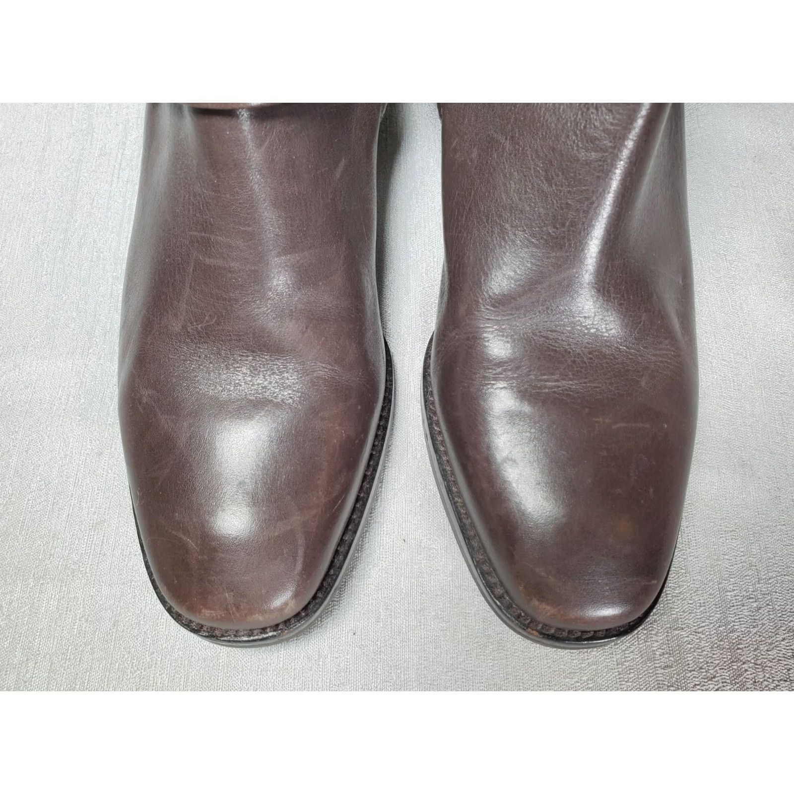 Vintage Joan & David Brown Suede / Leather Riding Boots Tall Ankle Strap Women's US 7 M Size US 7 / IT 37 - 7 Thumbnail