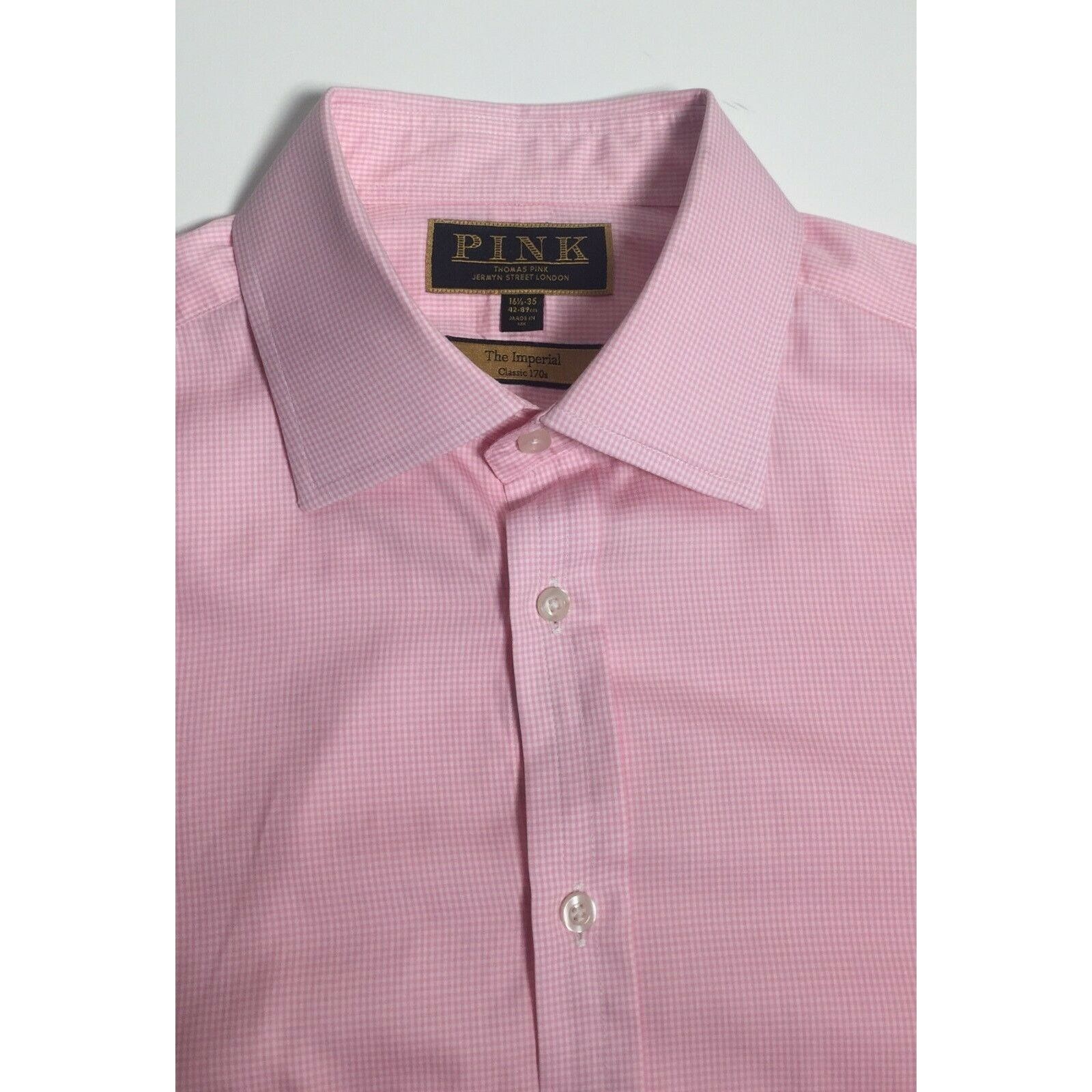 Thomas Pink Thomas Pink Men's Long Sleeve Slim Fit Dress Shirt Size 16.5 Size US M / EU 48-50 / 2 - 1 Thumbnail