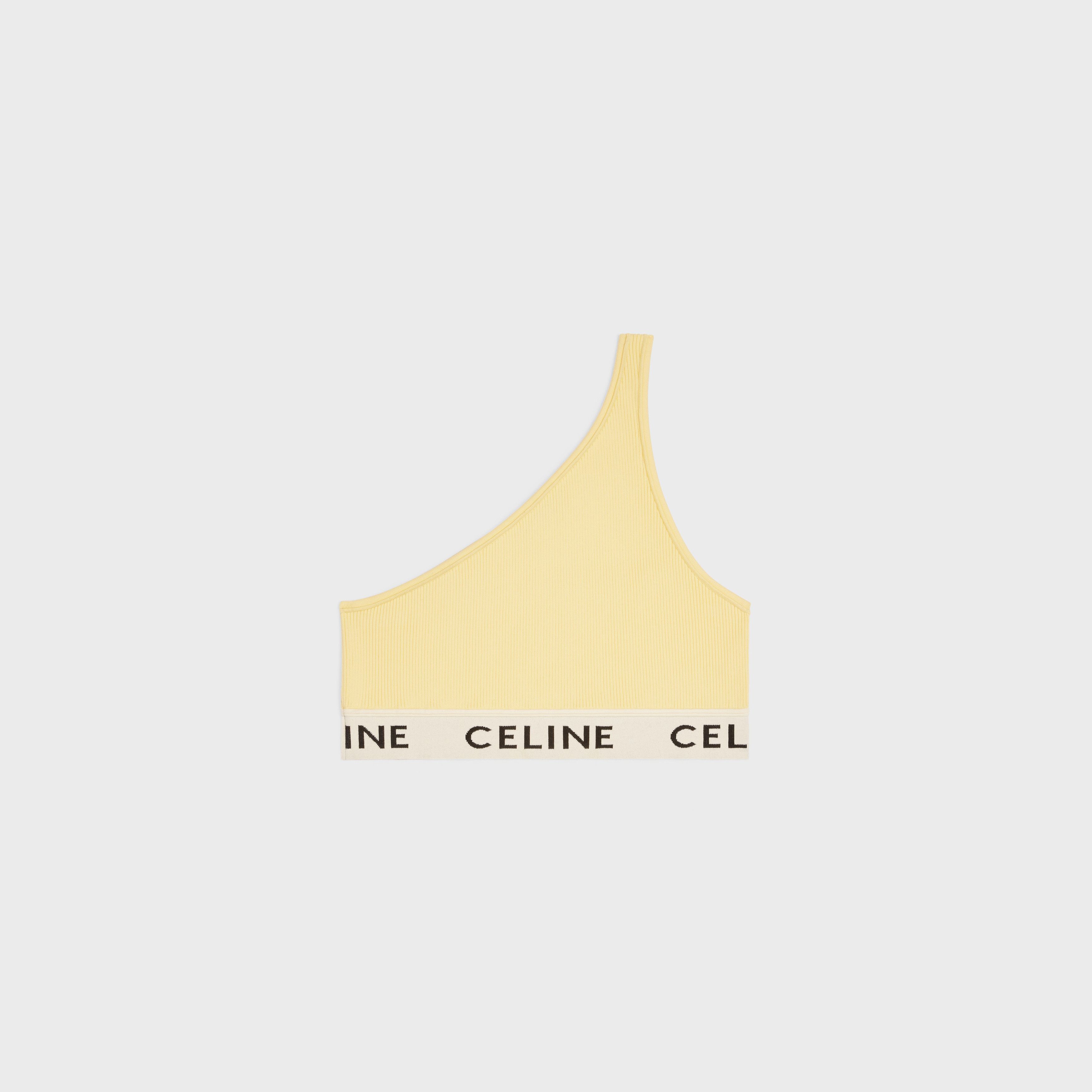 Celine o1w1db11124 Size: XS / One-Shoulder Sports Bra in Yellow Size ONE SIZE - 1 Thumbnail