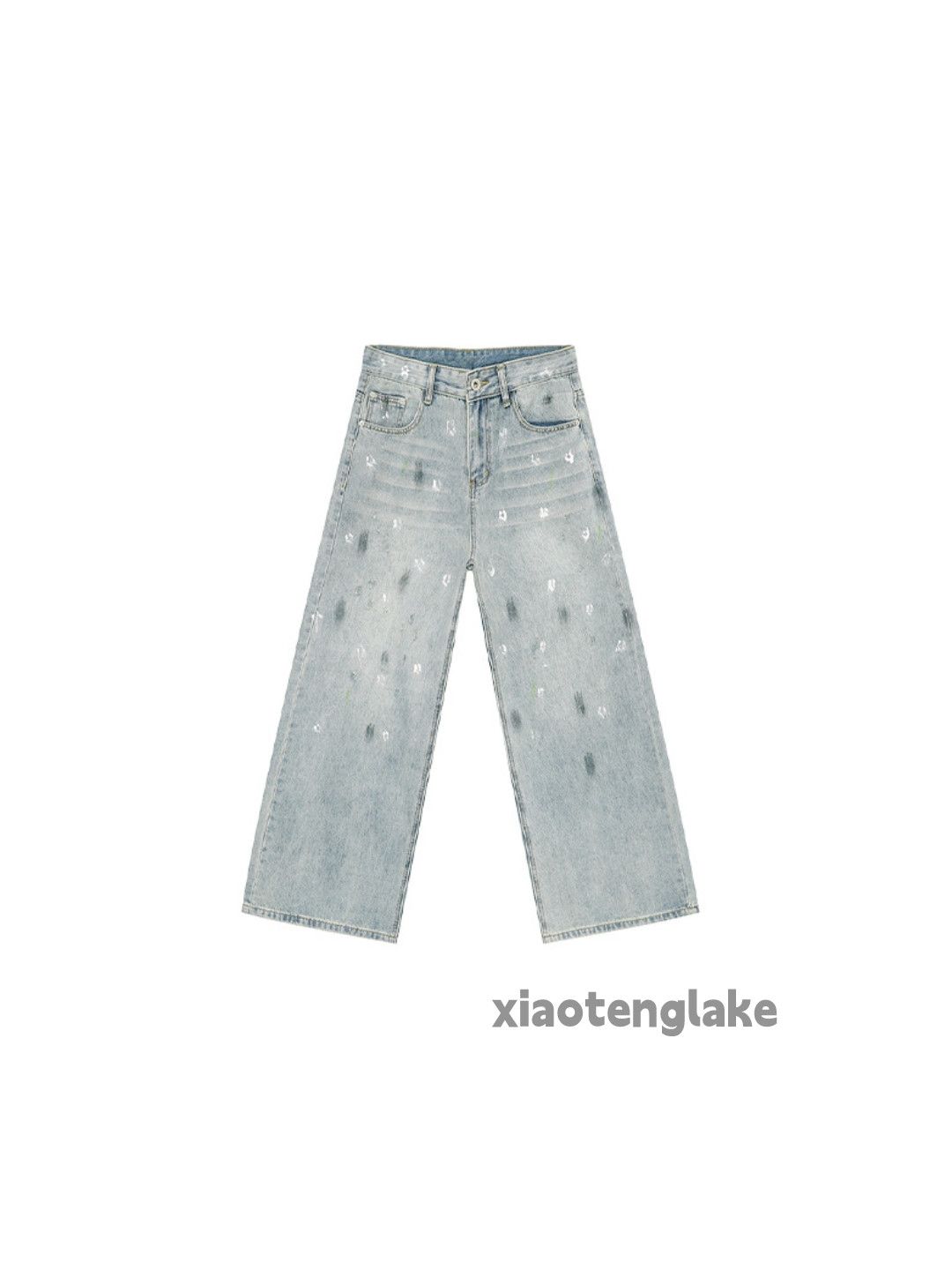 Jean zx vintage washed faded paint grunge Stain flared jeans Size 30" / US 8 / IT 44 - 6 Thumbnail