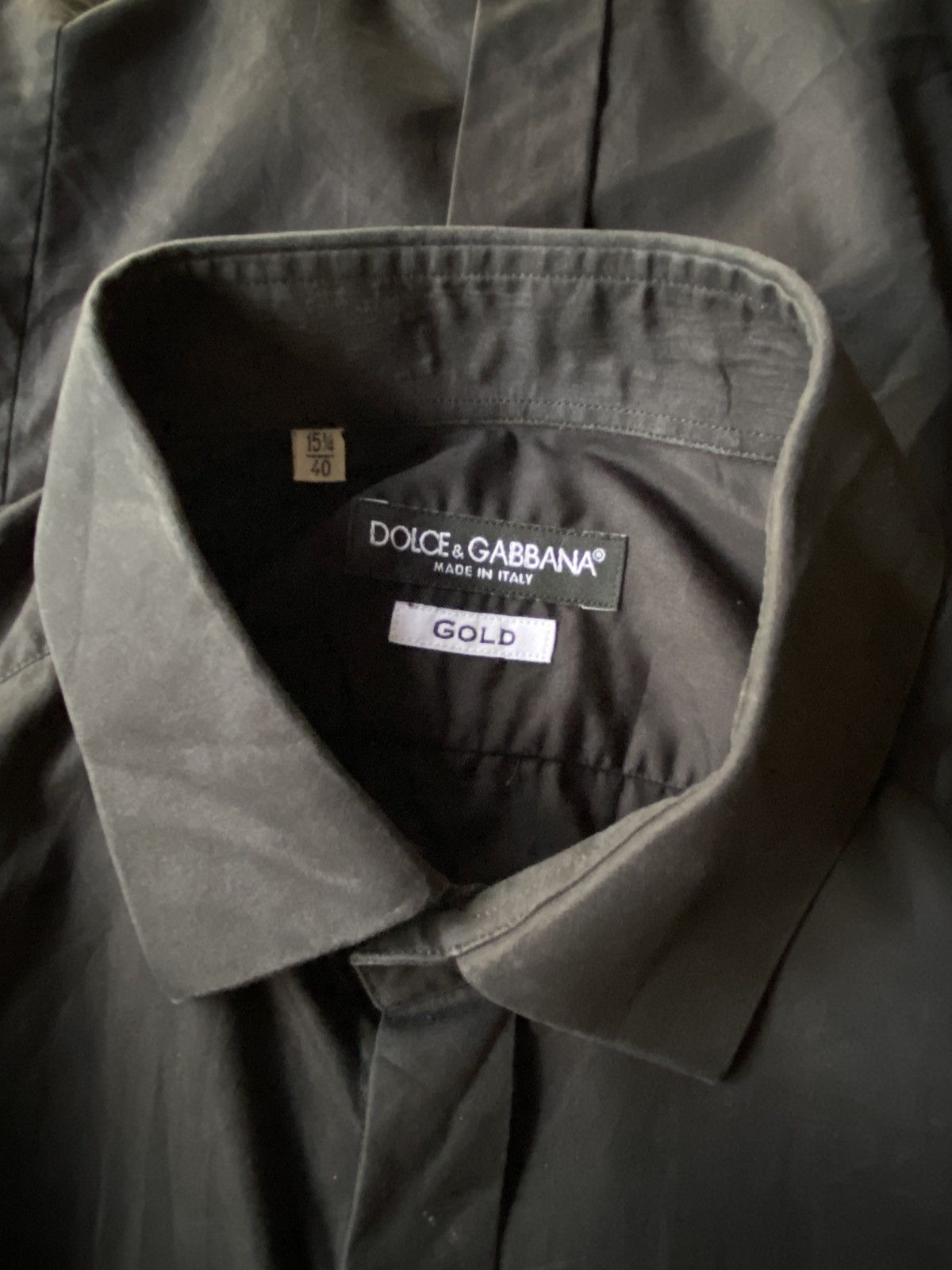 Dolce & Gabbana DOLCE & GABBANA Men black long-sleeved shirt, formal style Size US XXS / EU 40 - 7 Thumbnail