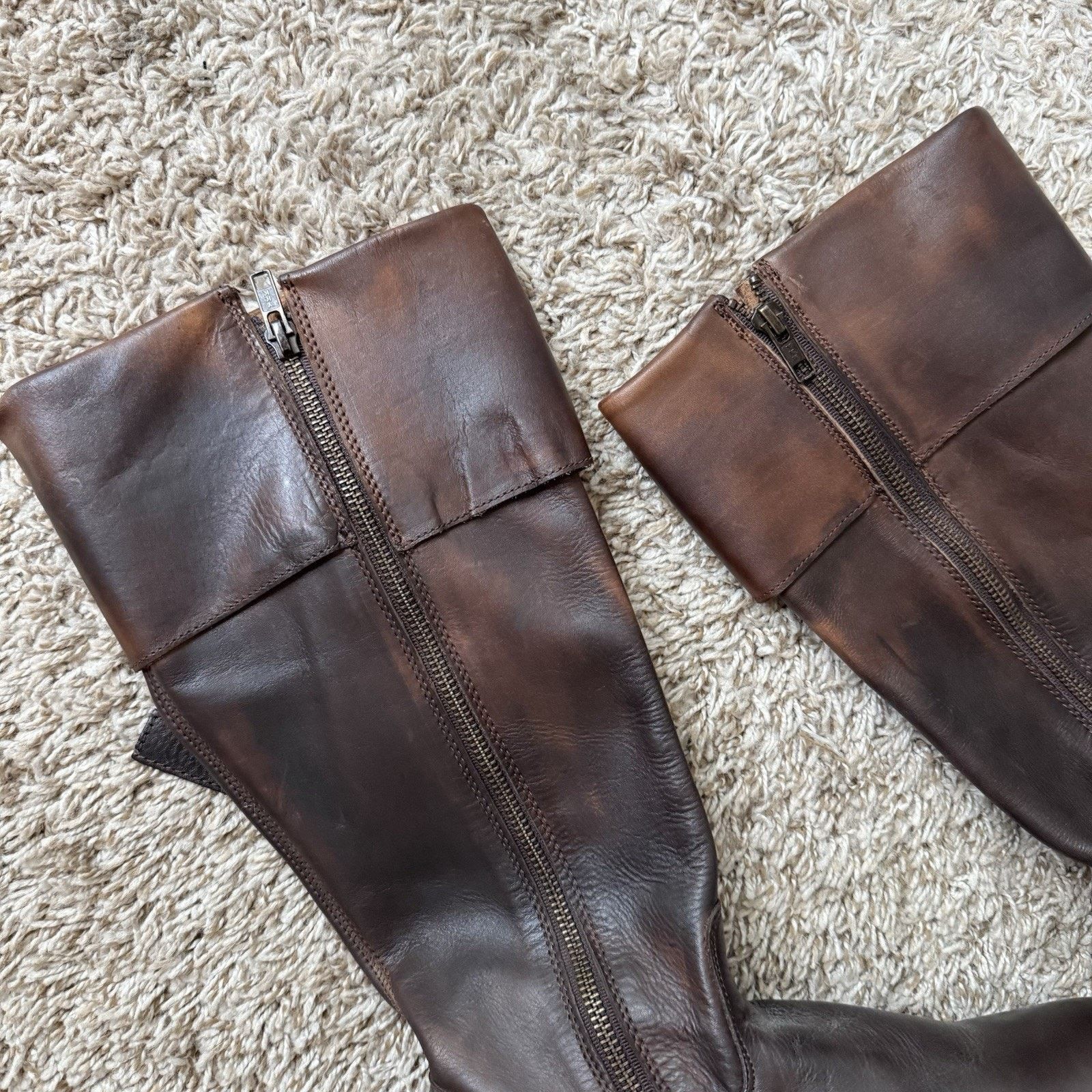 Bed Stu Bed Stu Cobbler Series Riding Boots Brown Leather High Calf Size US 8 / IT 38 - 8 Thumbnail