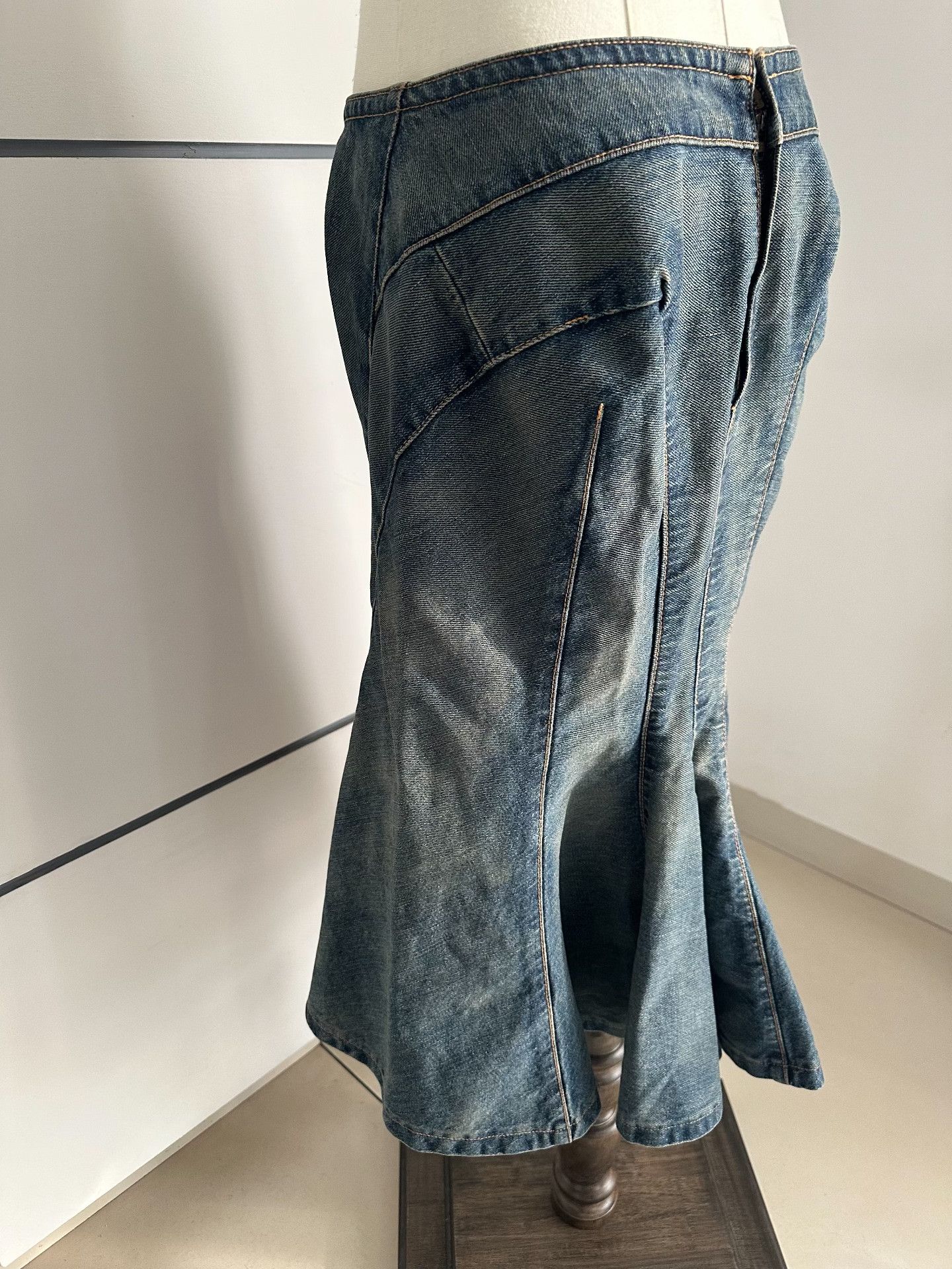 Junya Watanabe JUNYA WATANABE 06SS Fish-Tail Cowboy Dress| Size 26" / US 2 / IT 38 - 3 Thumbnail