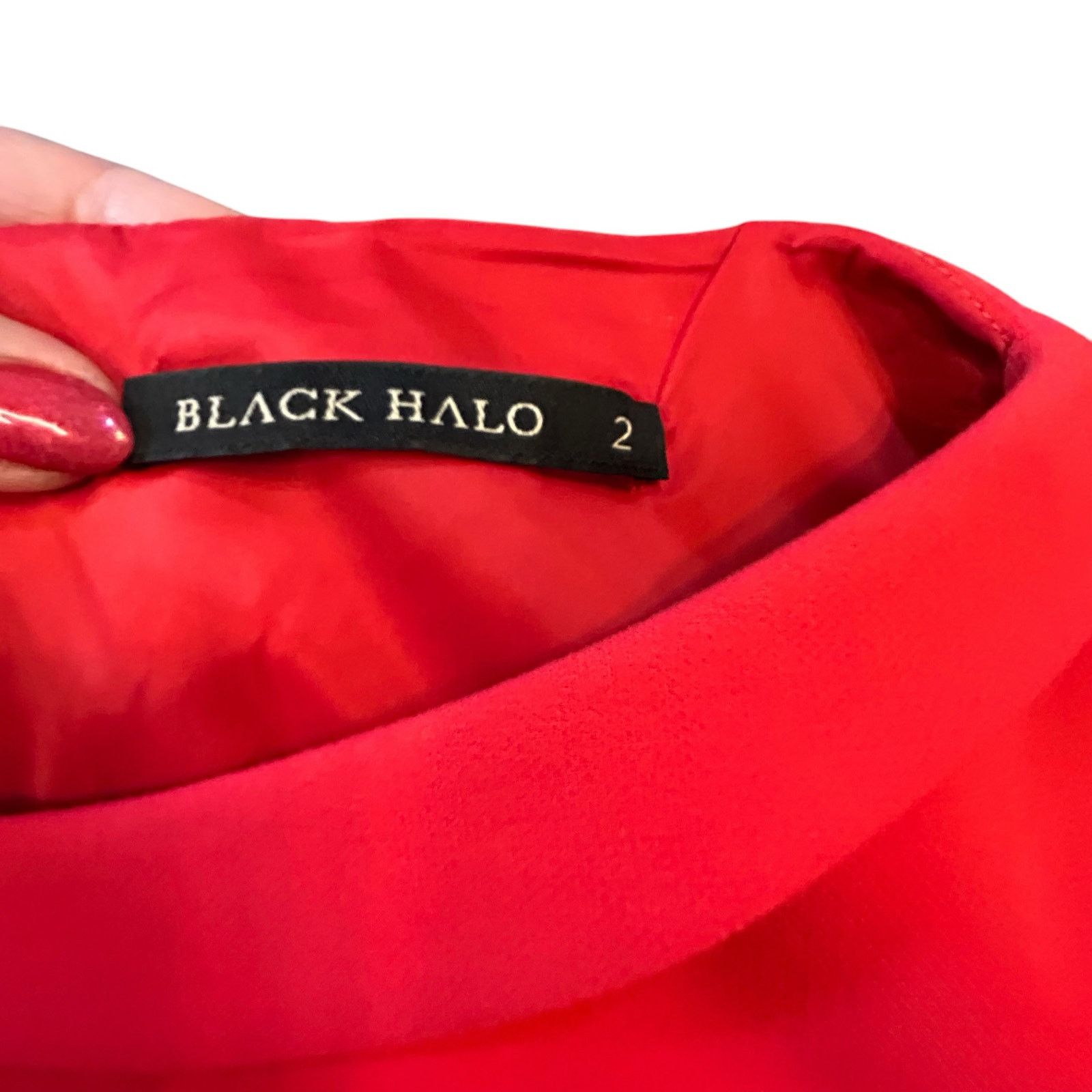 Black Halo Black Halo - Red Nuelle Petal Sleeve Dress - Size 2 Size XS / US 0-2 / IT 36-38 - 3 Thumbnail