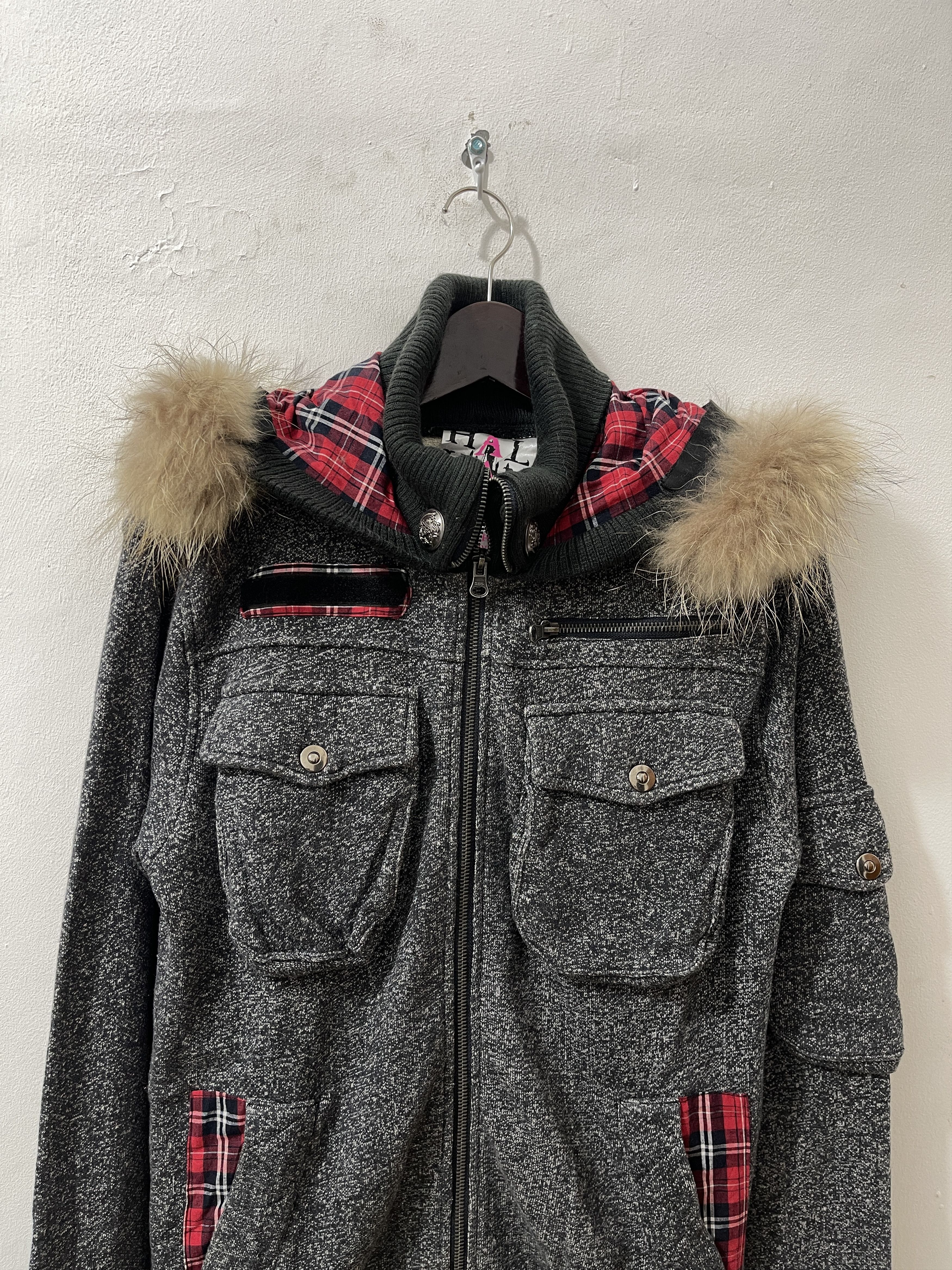 Japanese Brand 2000s Halham Japan Archive Punk Fur Vkei Opium Style Hoodie Size US L / EU 52-54 / 3 - 4 Thumbnail
