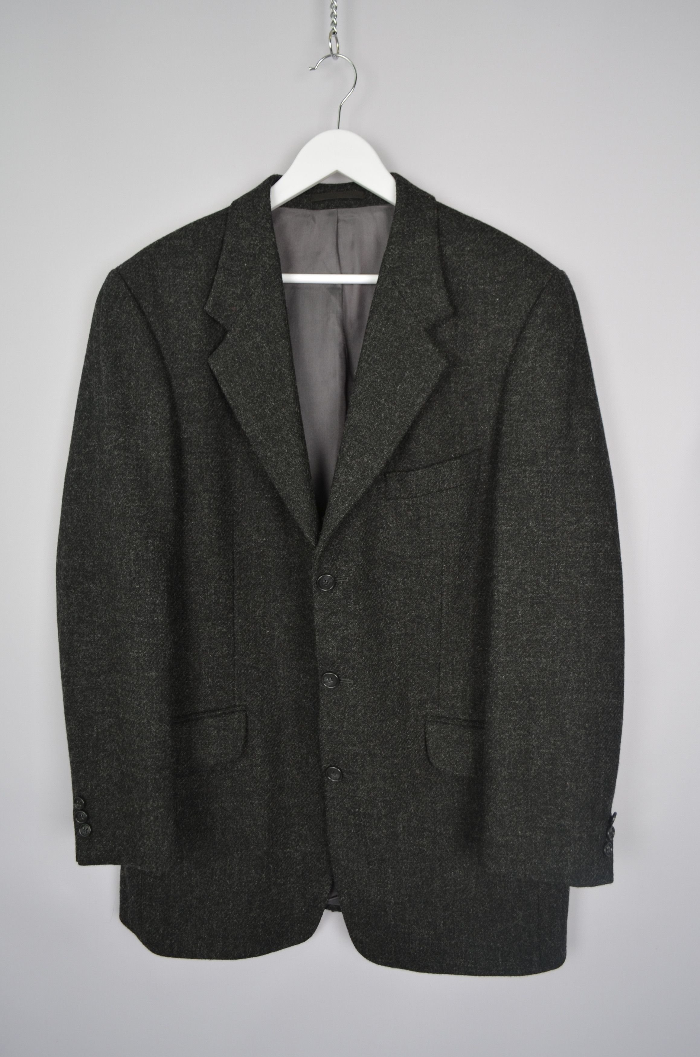 Designer Walker Slater Tweed Jacket Blazer Grey 100% Wool Size 44/XL Size 44R - 1 Thumbnail