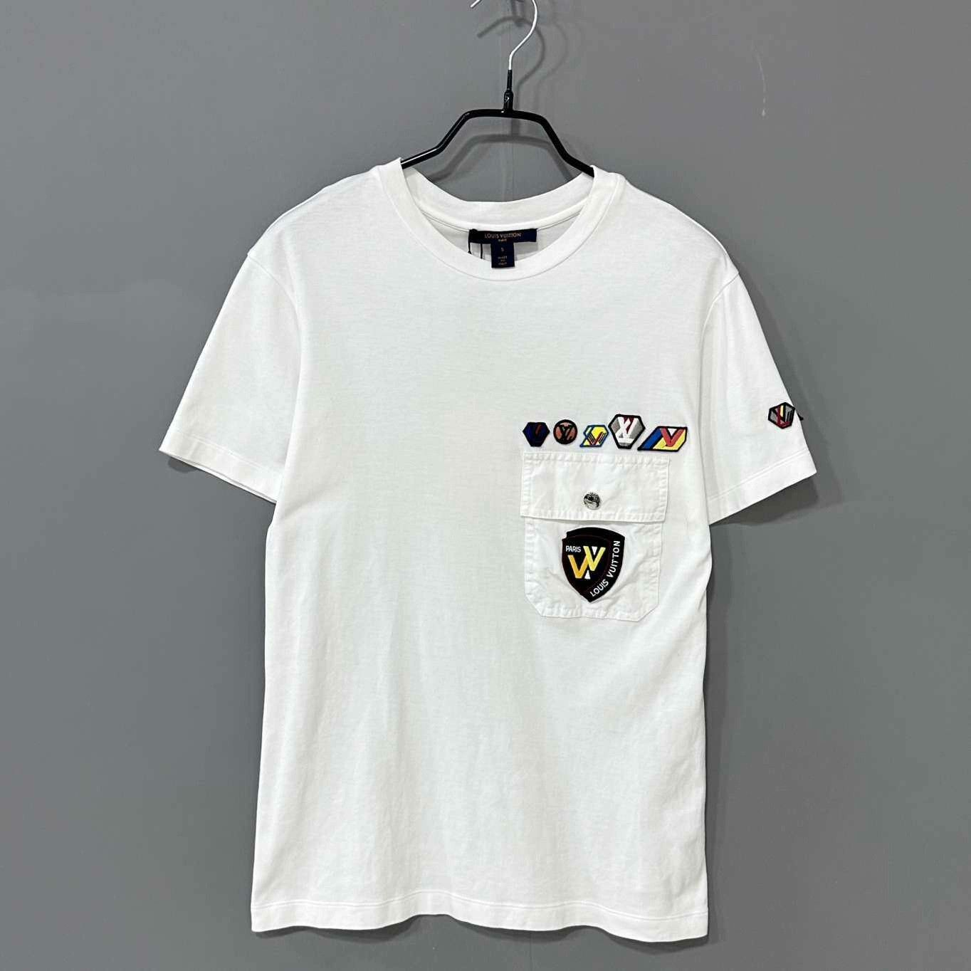 Louis Vuitton Louis Vuitton Embroidered White T-Shirt s Men Size US S / EU 44-46 / 1 - 1 Thumbnail