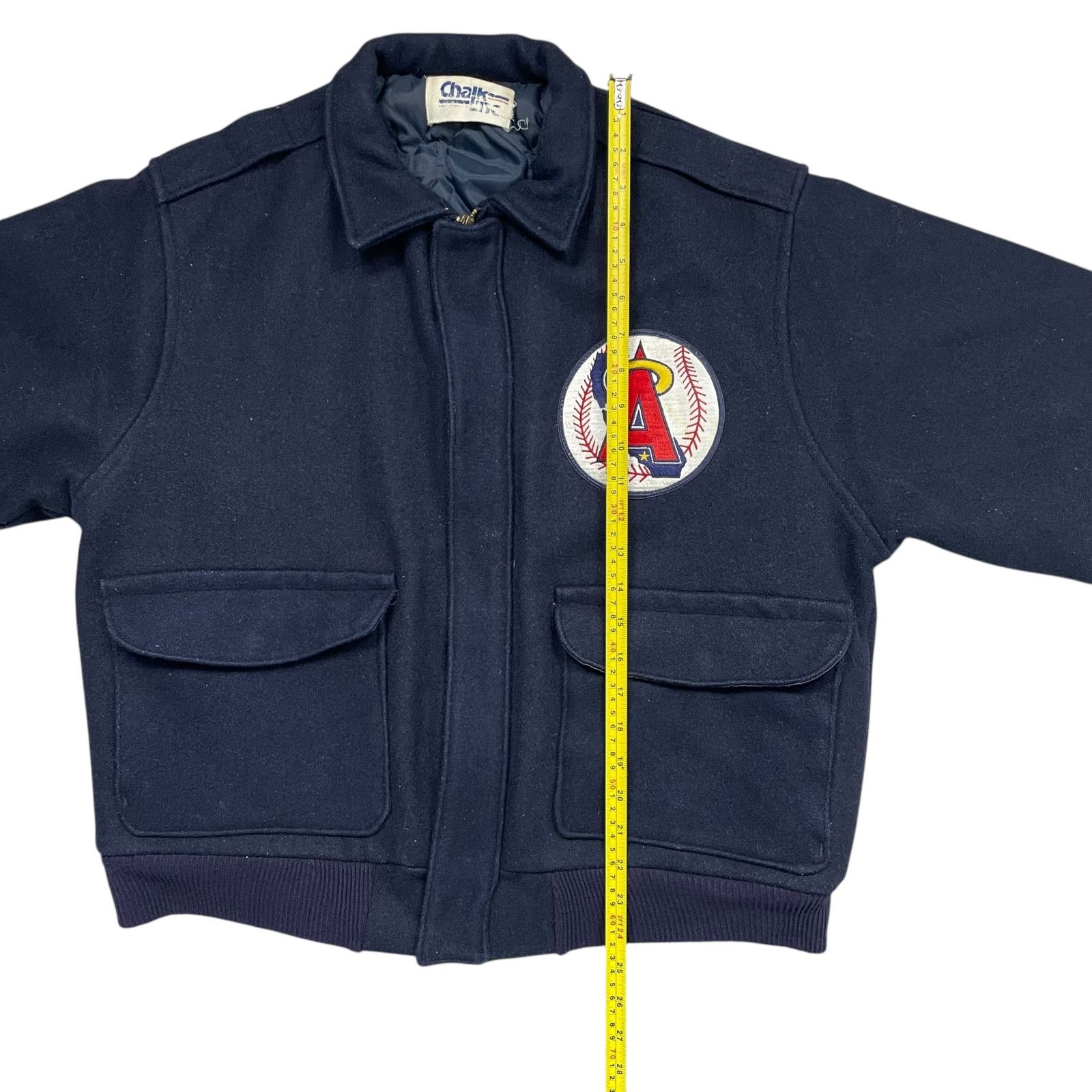 MLB VTG 90s CALIFORNIA ANGELS CHALK LINE WOOL VARSITY JACKET Size US L / EU 52-54 / 3 - 8 Thumbnail