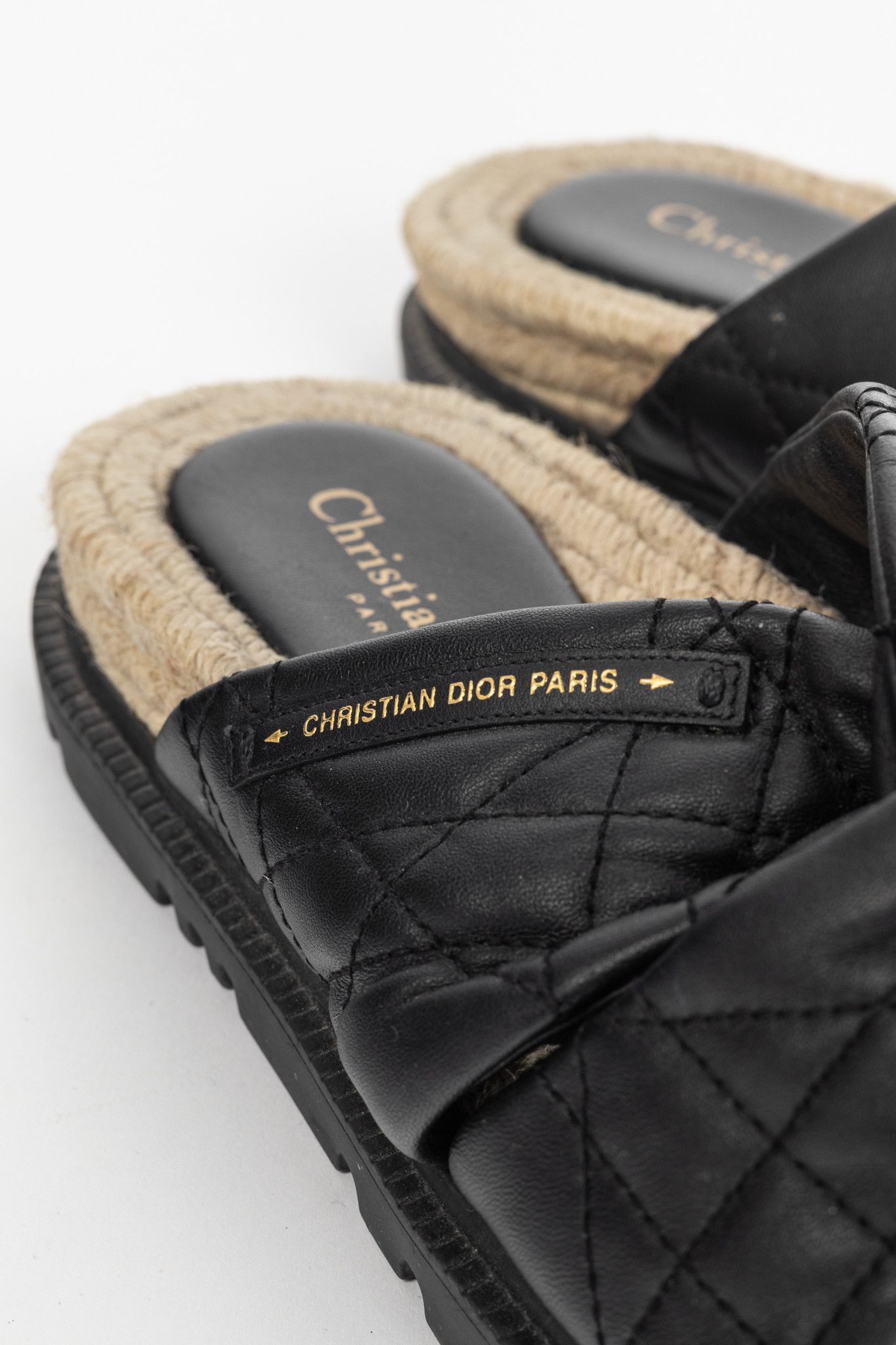 Dior Christian Dior DTwist Black Cannage Quilted Slide Sandals Size US 8.5 / IT 38.5 - 8 Thumbnail