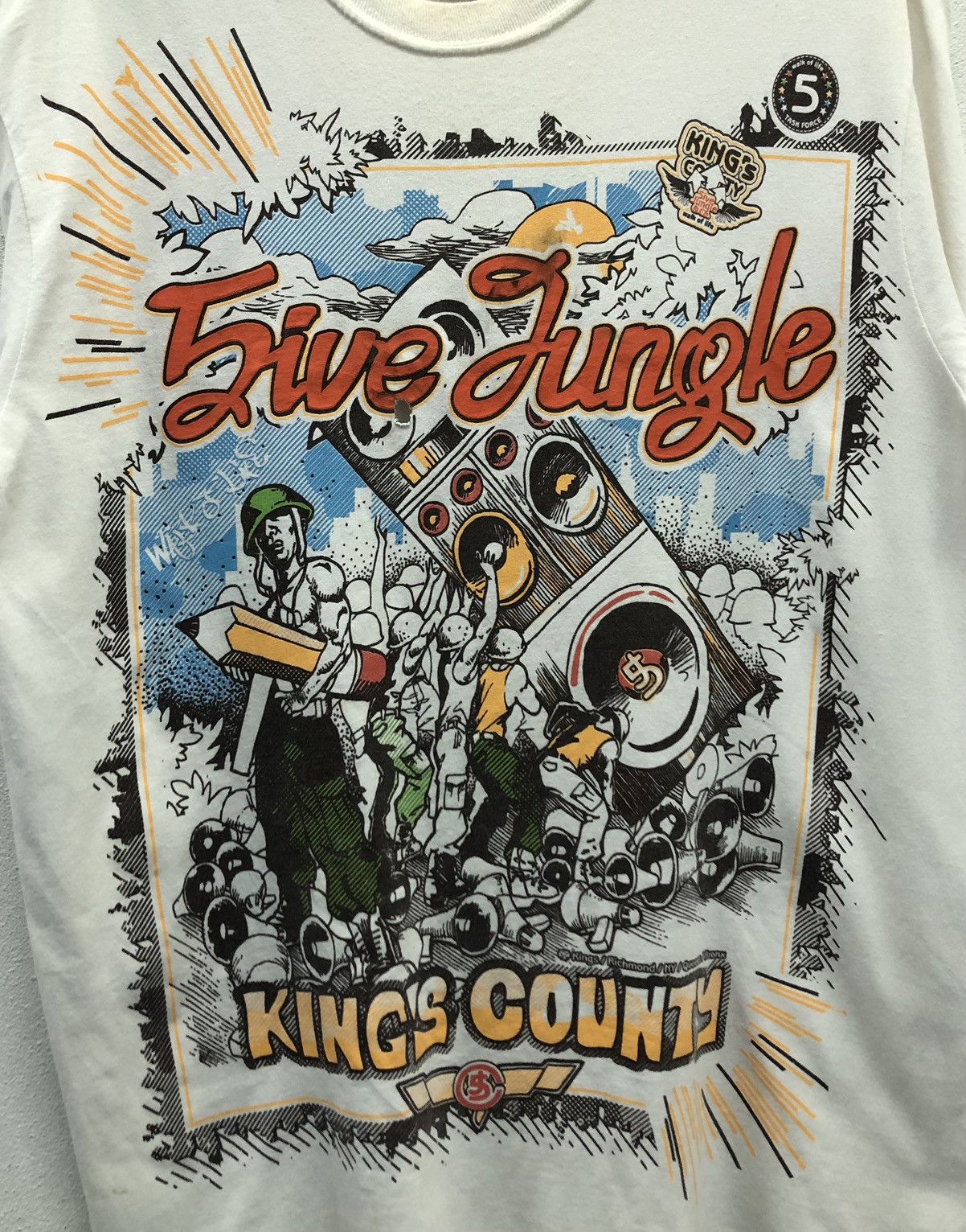 Vintage Vintage 5ive Jungle King's Country "Walk Of Life" T-Shirt Size US L / EU 52-54 / 3 - 3 Thumbnail