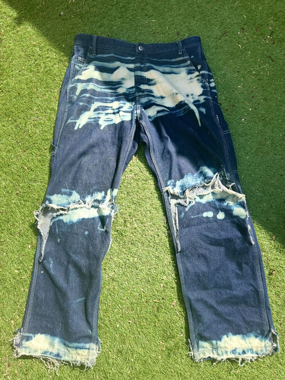 Other Custom ruined Bleach Wash Carpenter jeans Size US 38 / EU 54 - 3 Thumbnail