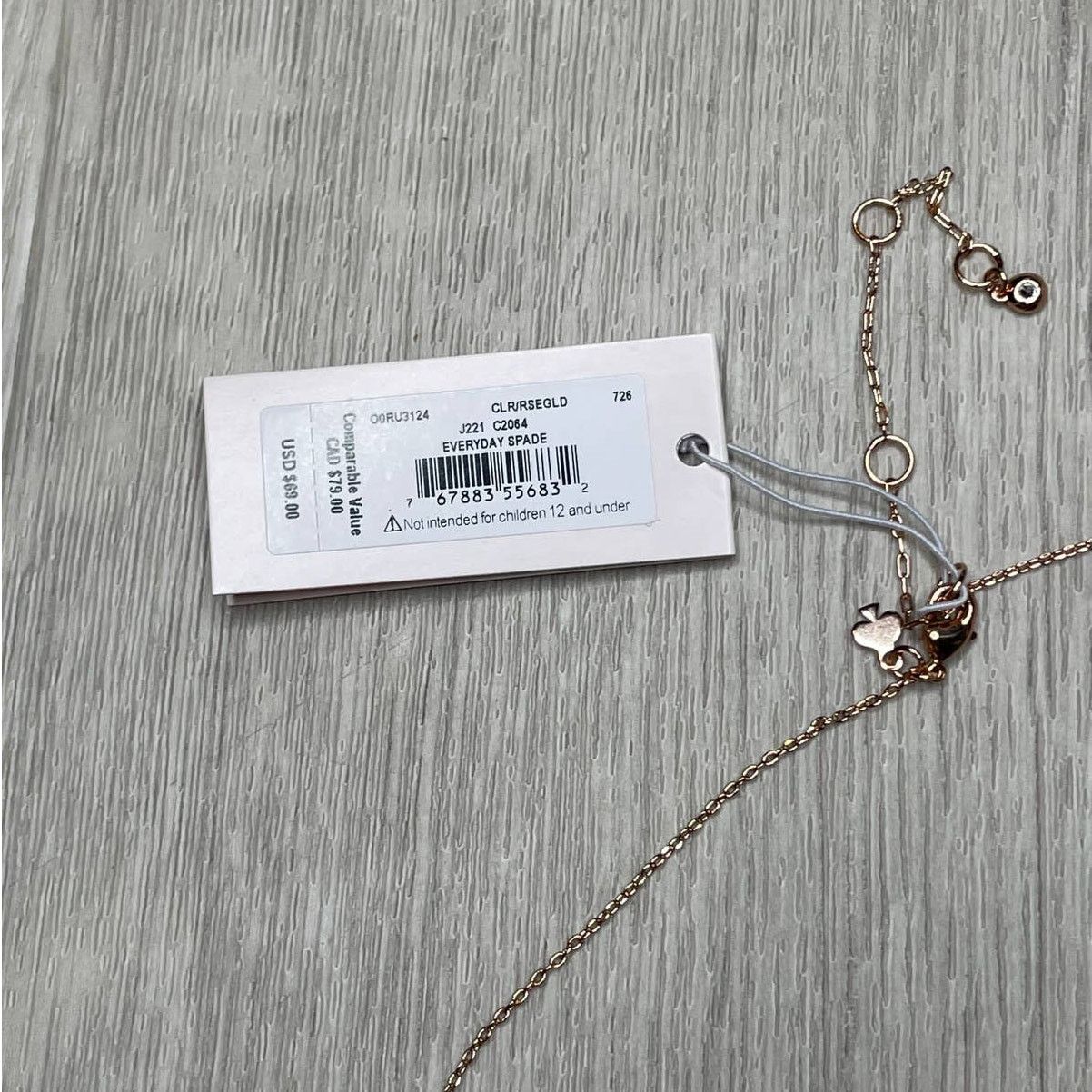 Kate Spade Kate Spade Rose Gold Everyday Spade Pave Mini Necklace Size ONE SIZE - 5 Thumbnail