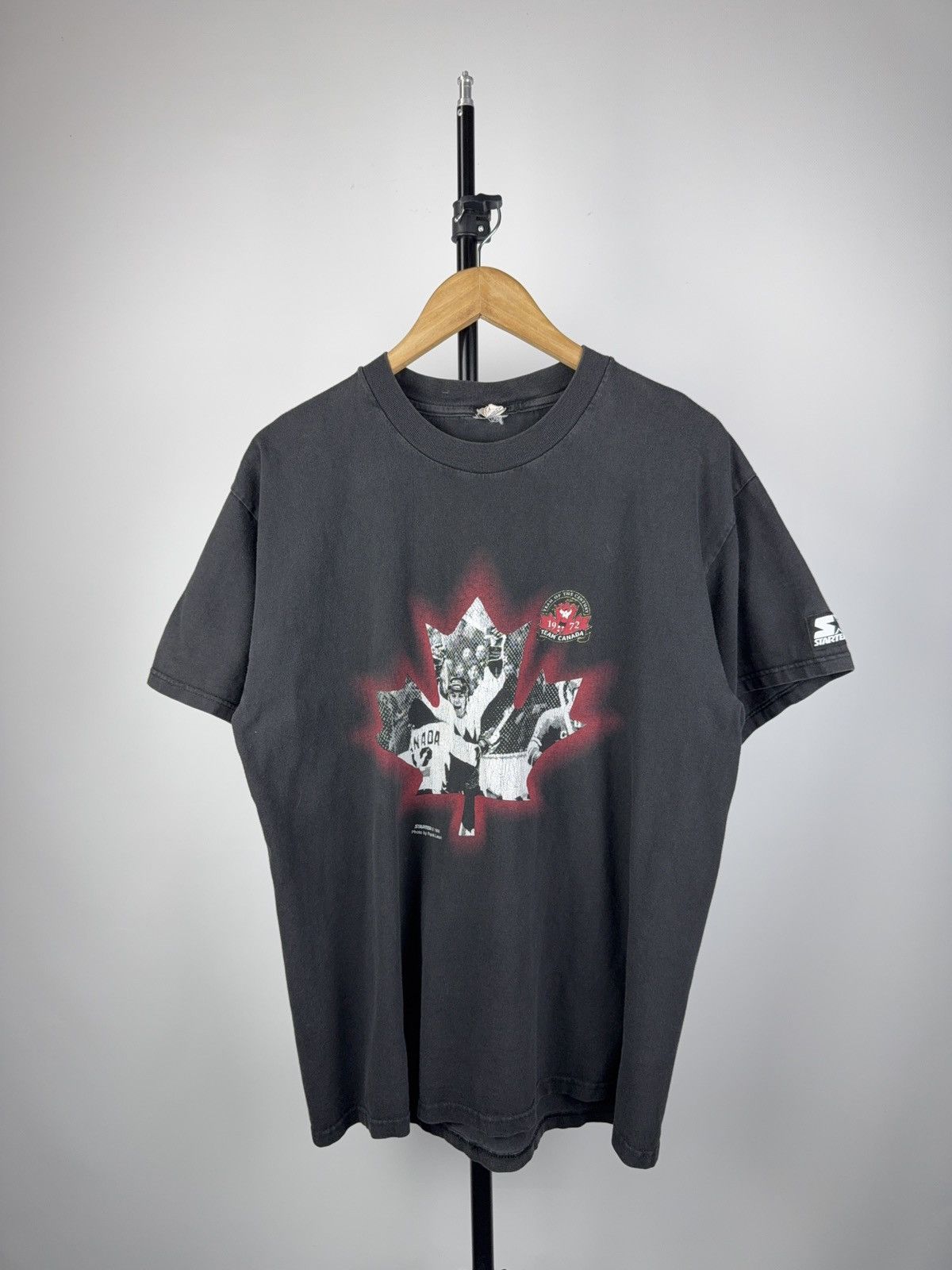 NHL × Starter × Vintage Vintage 1998 Starter CANADA rare photo print NHL T-Shirt Size US M / EU 48-50 / 2 - 1 Thumbnail