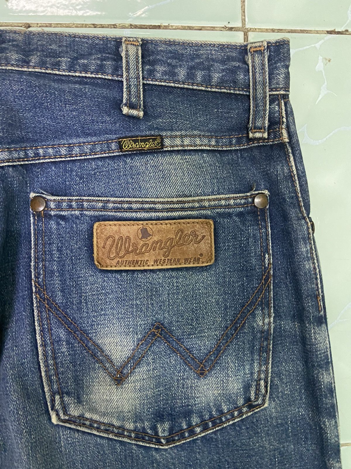 Wrangler Vintage 80s Vintage Wrangler jeans Distressed Size US 30 / EU 46 - 3 Thumbnail