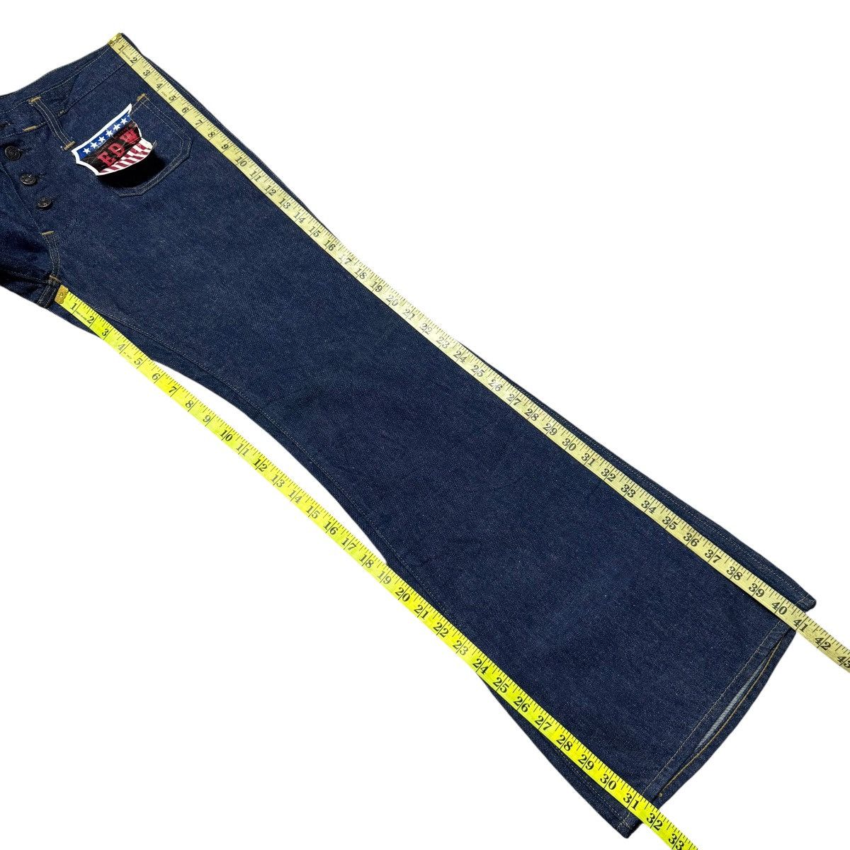 Edwin Deadstock Late 70s Edwin Denim Bell Bottom Jeans Size US 33 - 16 Thumbnail