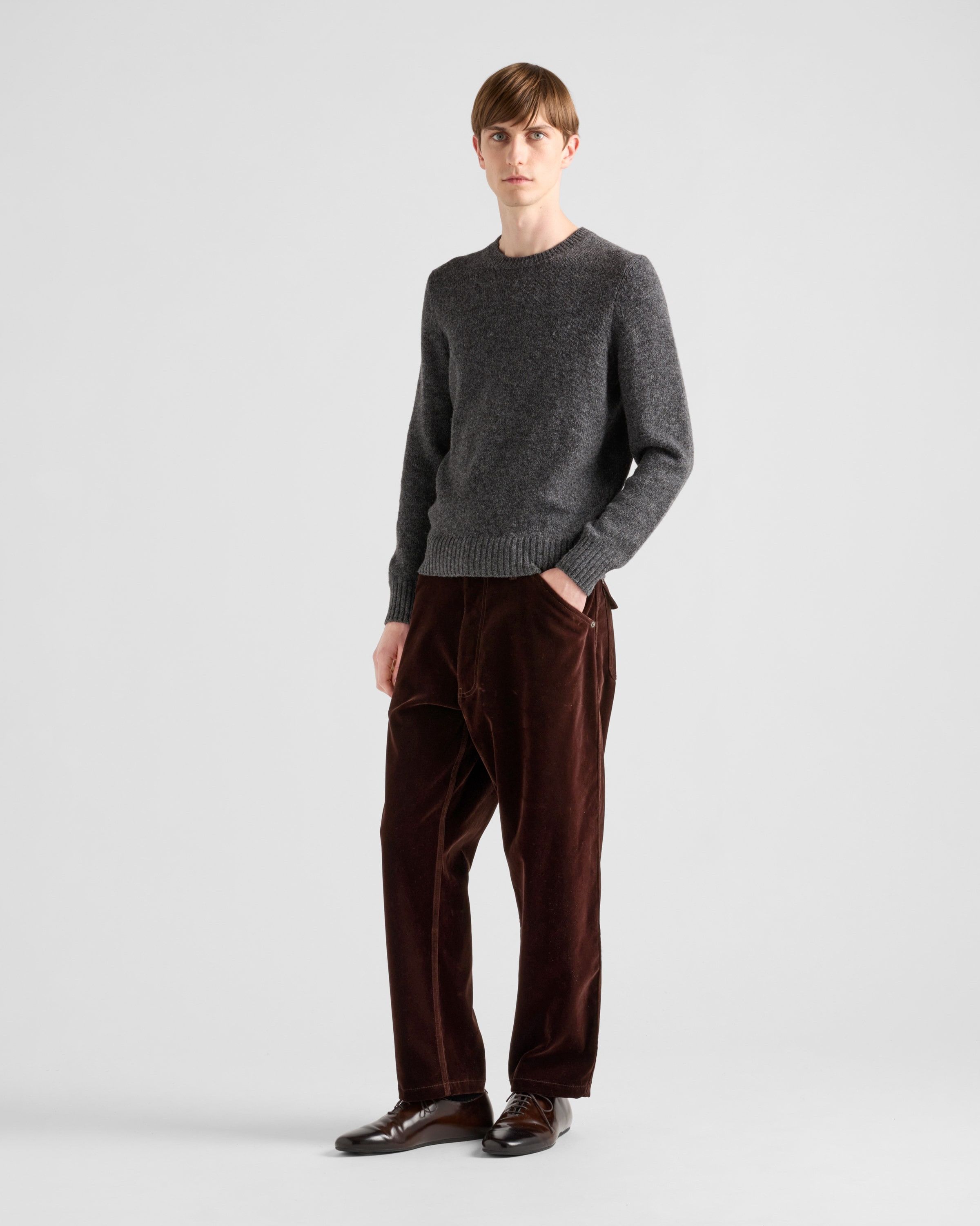 Prada o1bcso1str1025 Velvet Denim Pants in Brown Size US 28 / EU 44 - 4 Thumbnail