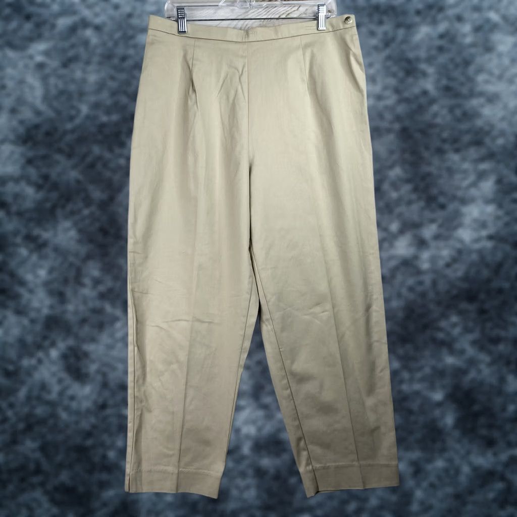 Vintage VINTAGE Briggs New York Pants Women 16 Beige High Waist Pleated Trousers NWT Size 38" / US 16 / IT 52 - 1 Thumbnail