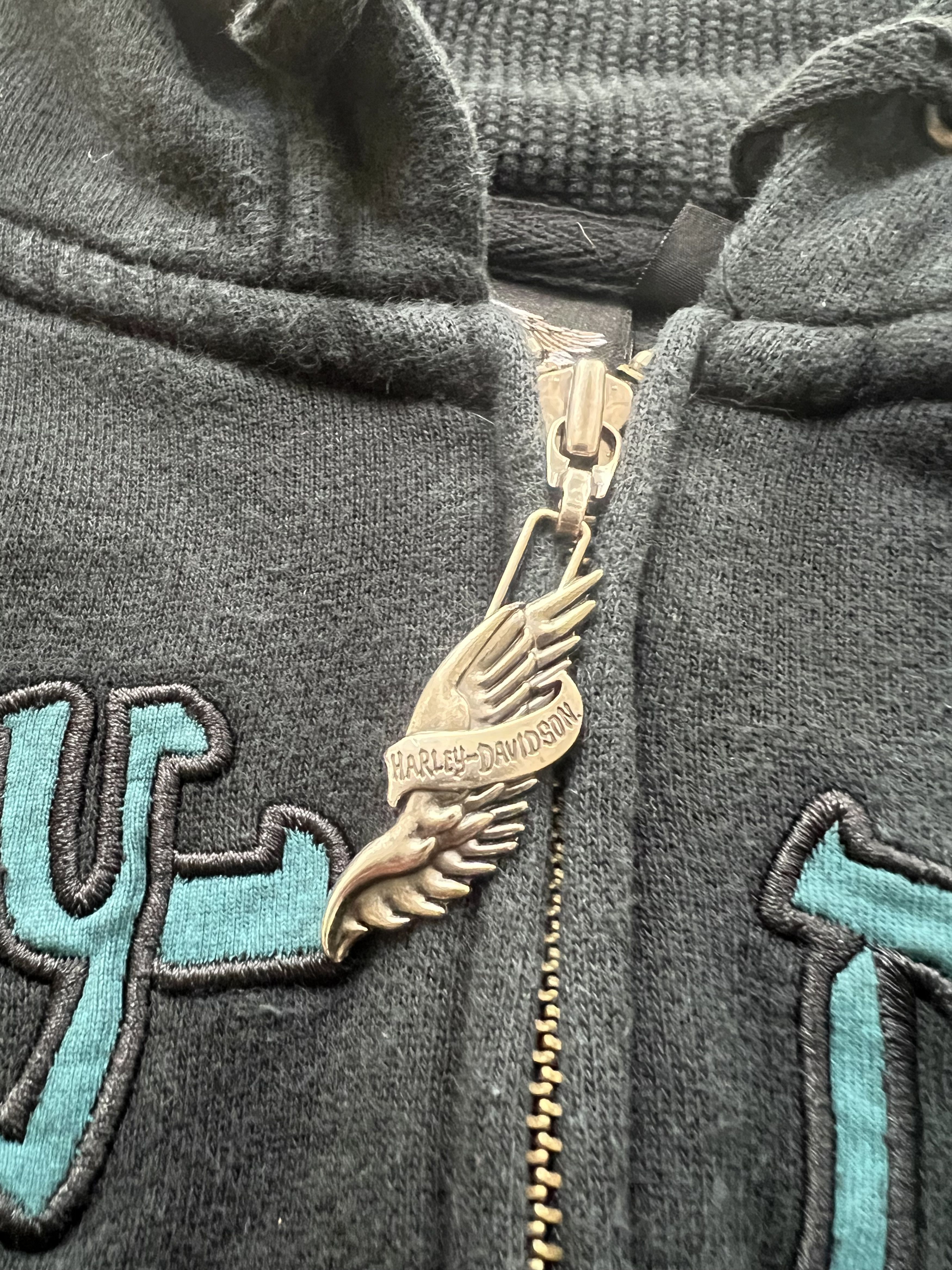 Harley Davidson Harley Davidson Y2K Pendent Zip-Up Hoodie Sz XL Size XL / US 12-14 / IT 48-50 - 3 Thumbnail