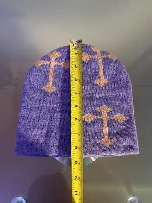 You As Gothic Cross Beanie (purple lavender) Size ONE SIZE - 3 Thumbnail