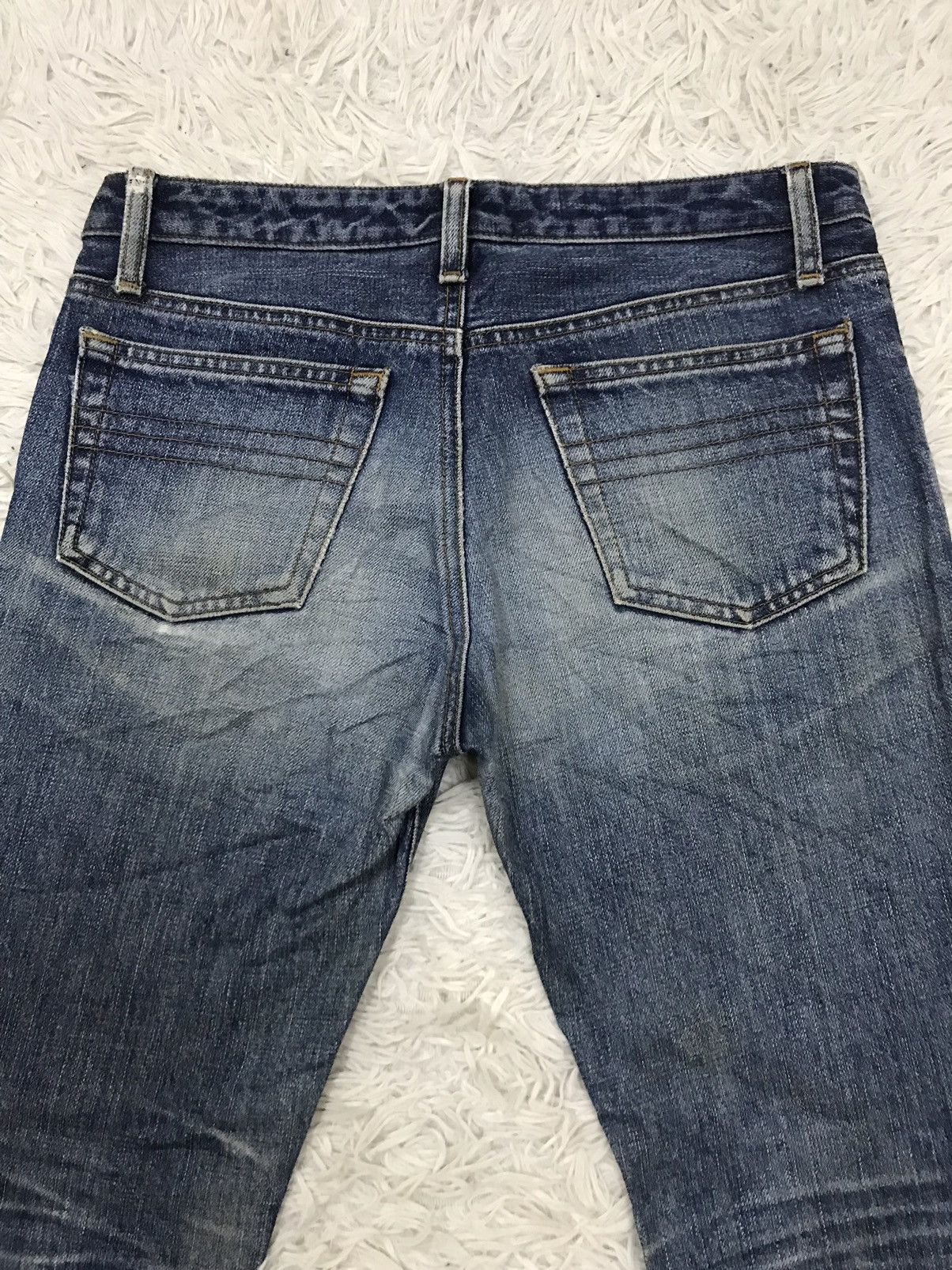 Designer 🔥Flare🔥 Vintage Alcali Distressed Denim Jeans Size US 29 - 12 Thumbnail