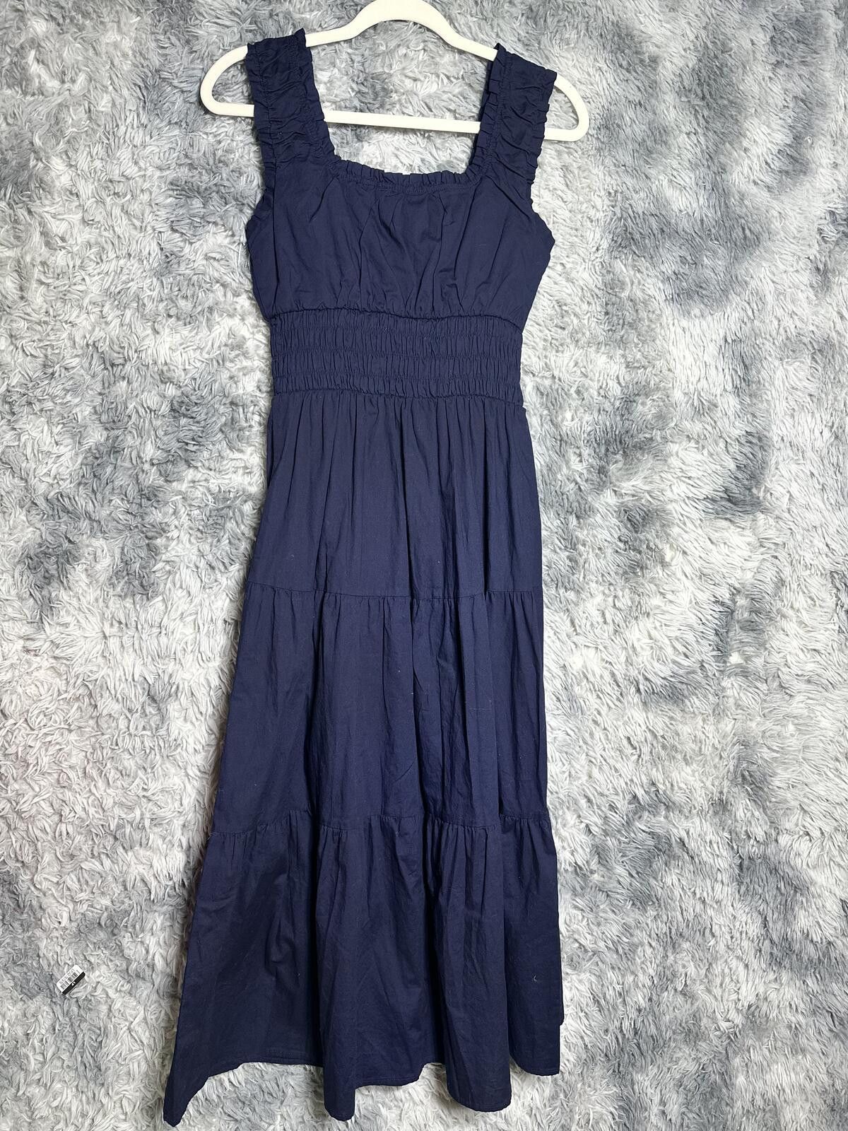 Other Navy Blue Sleeveless Maxi Dress with Smocked Waist Size XS / US 0-2 / IT 36-38 - 6 Thumbnail
