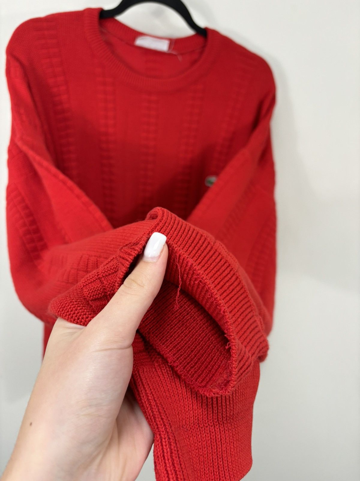 Lacoste Vintage Chemise Lacoste Men’s Red Cotton Knit Sweater Size US XL / EU 56 / 4 - 6 Thumbnail