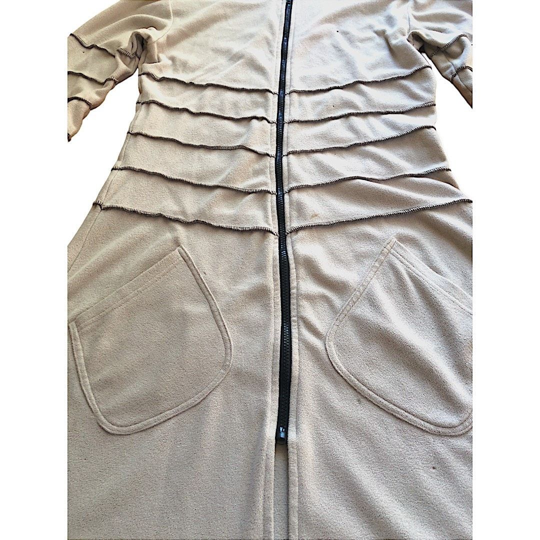 Gypsy Psytrance Jedi Forest Elf Handmade Long Hoodie Jacket - Med. Size US M / EU 48-50 / 2 - 4 Thumbnail
