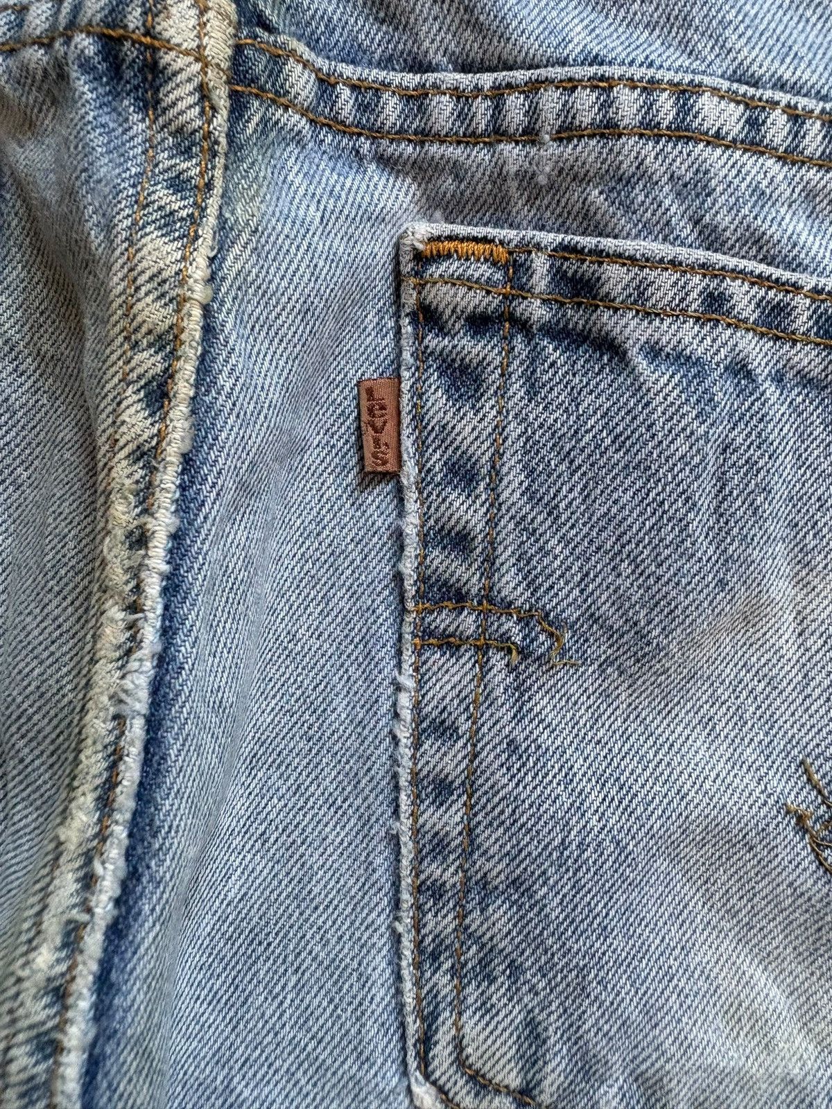 Levi's Vintage 90s Levis 540 Orange Tab Mud Wash Patched Baggy Jean Size US 35 - 9 Thumbnail