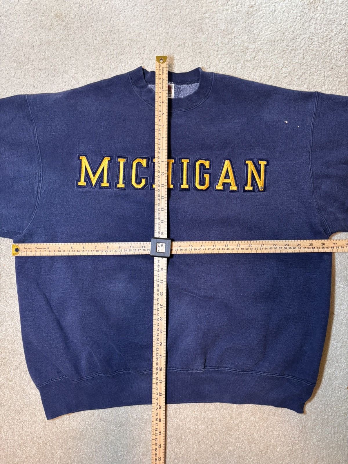 Fruit Of The Loom Vintage Michigan Crewneck Single Stitch 90s 2XL Made In USA Size US XXL / EU 58 / 5 - 3 Thumbnail