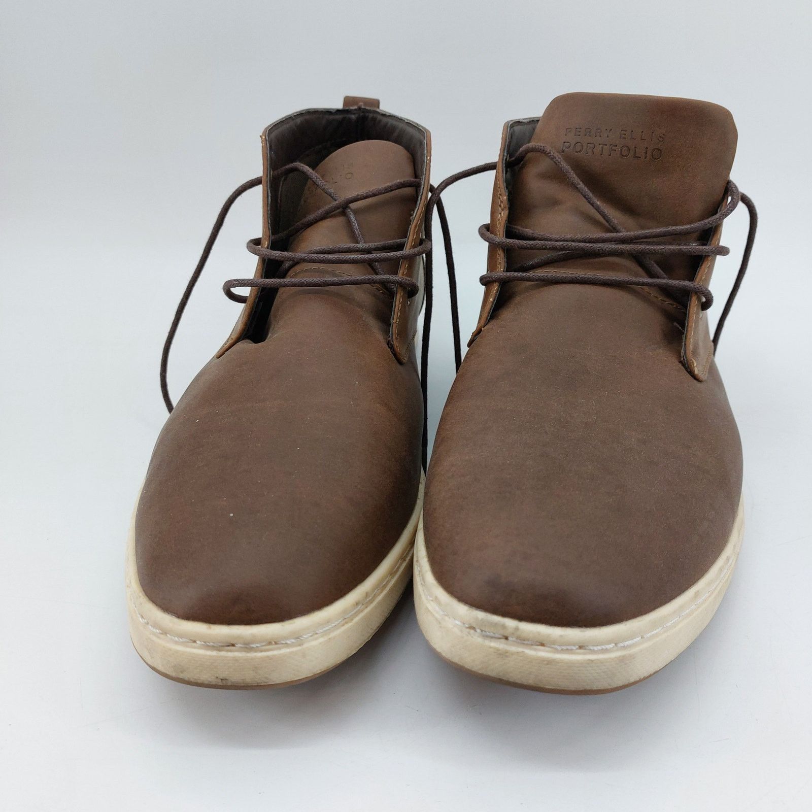 Perry Ellis Perry Ellis Portfolio Men's Brown Lace Up Demi Hi Casual Size US 13 / EU 46 - 6 Thumbnail