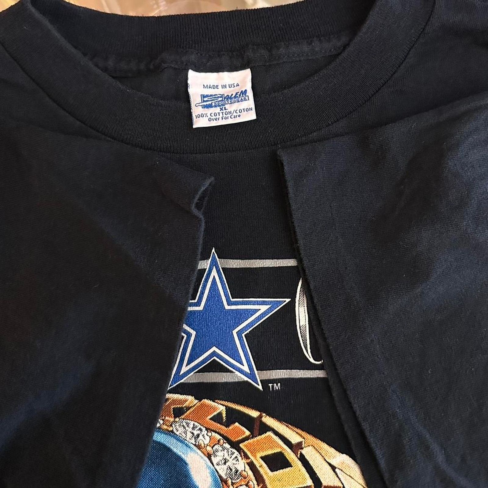 Salem Sportswear × Vintage Vintage 1993 Dallas Cowboys Ring Shirt Size US XL / EU 56 / 4 - 6 Thumbnail