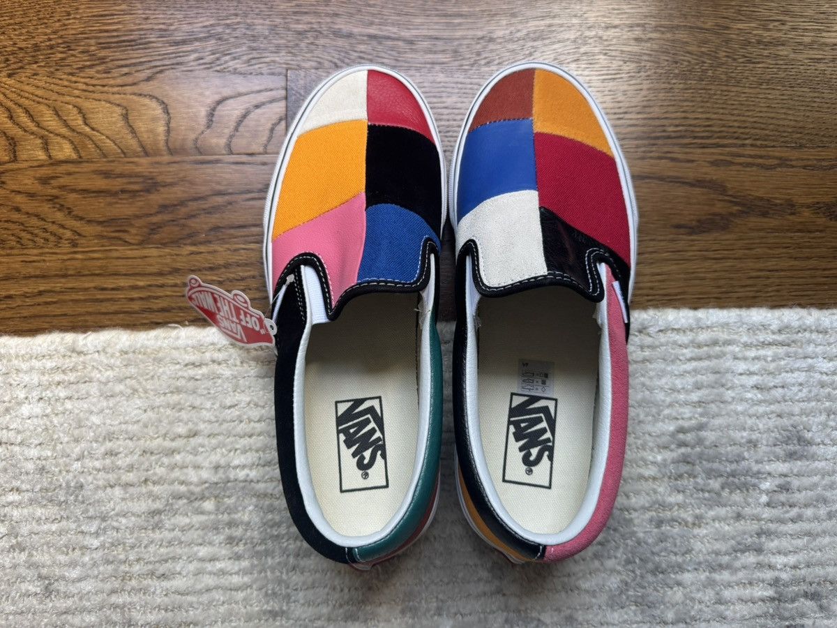 Vans 5 Vans Patchwork Slip On Mulitcolor Canvas Leather Rainbow Size US 5 / EU 37 - 2 Thumbnail