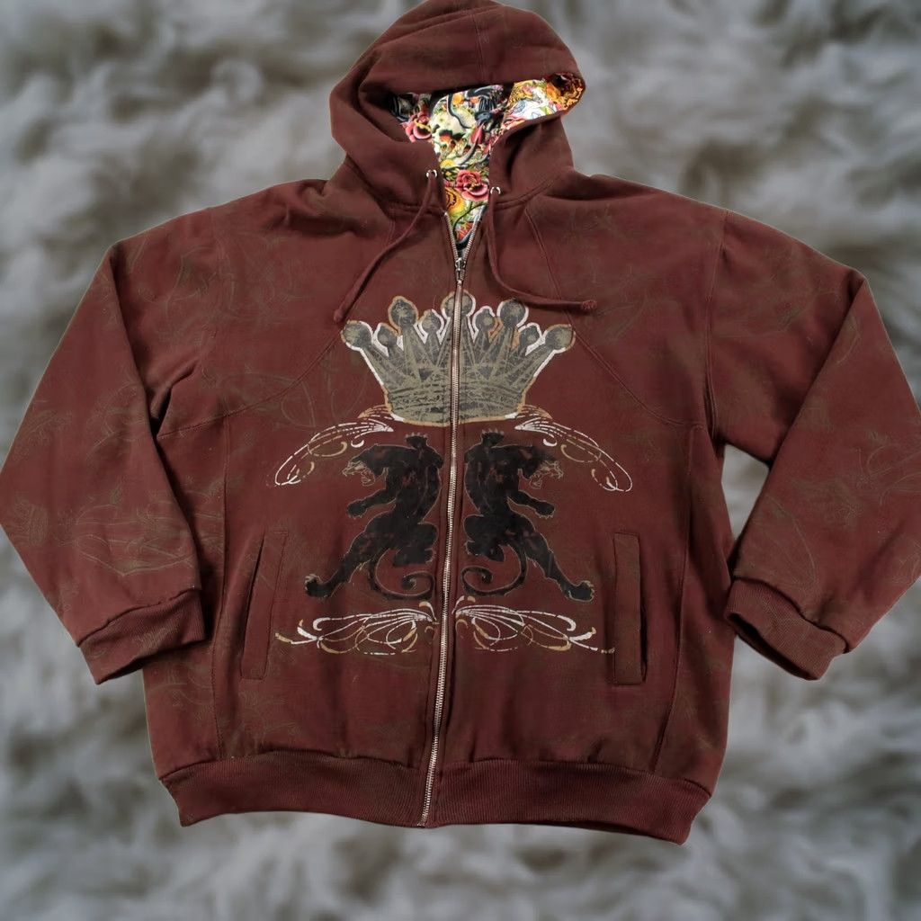 プ*！様 Christian Audigier リバーシブルパーカー Christian Audigier × Vintage Christian Audigier Reversible Hoodie