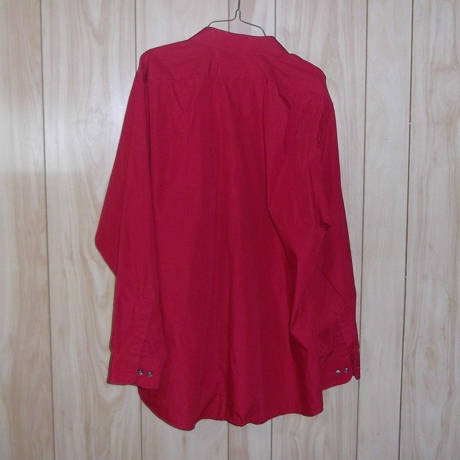 Van Heusen Van Heusen Collared Red Long Sleeve Men Shirt 17 34/35 XL Size US XL / EU 56 / 4 - 2 Thumbnail