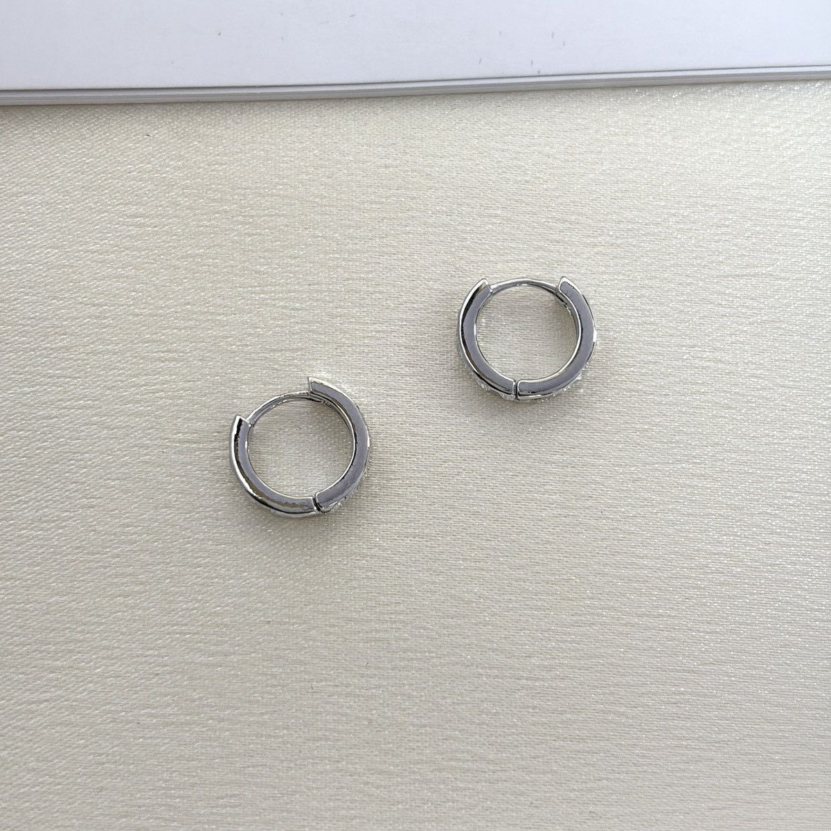 Other 13mm Small Silver Hoop Earrings for Men Women Streetwear Size ONE SIZE - 4 Thumbnail