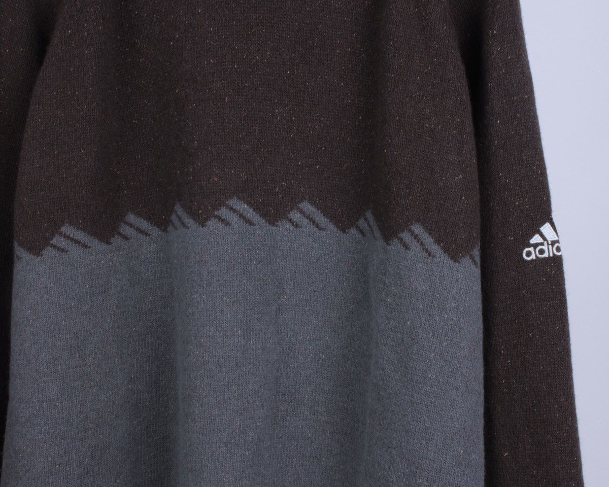 Adidas × Vintage ADIDAS Vintage Wool Blend Multi Logo Turtle Neck Sweater Size US XL / EU 56 / 4 - 3 Thumbnail