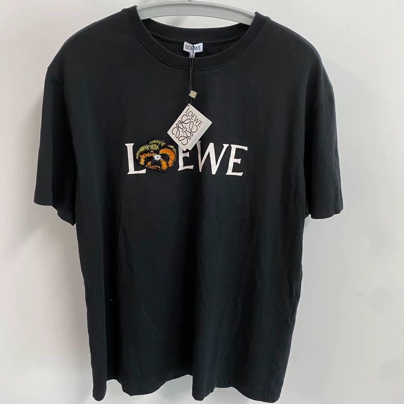 Loewe LOEWE Embroidered cotton short sleeve T-shirt Size M / US 6-8 / IT 42-44 - 1 Thumbnail