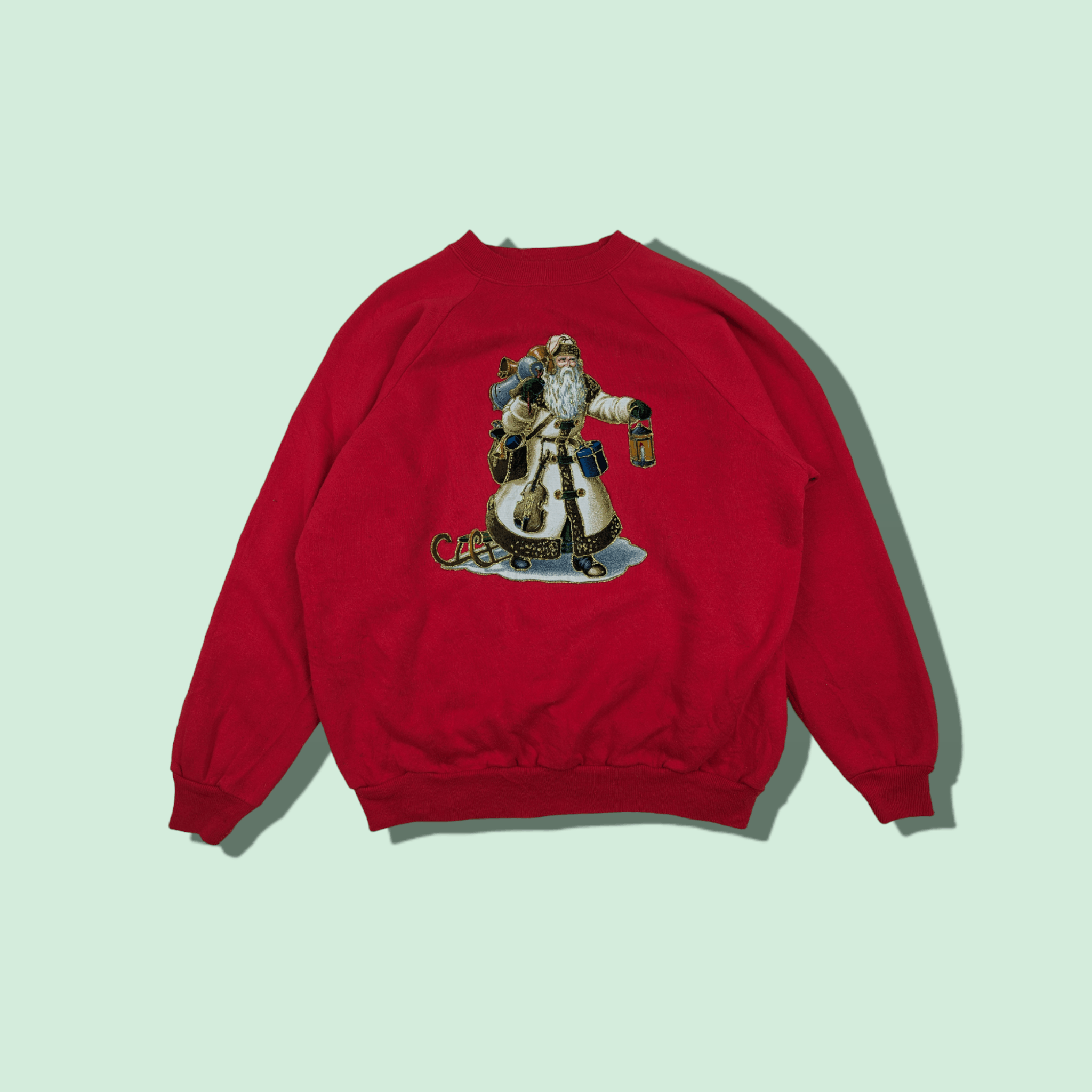 Hanes Vintage 90's HANES HERWAY Santa Merry Christmas Jumper Size L / US 10 / IT 46 - 1 Thumbnail