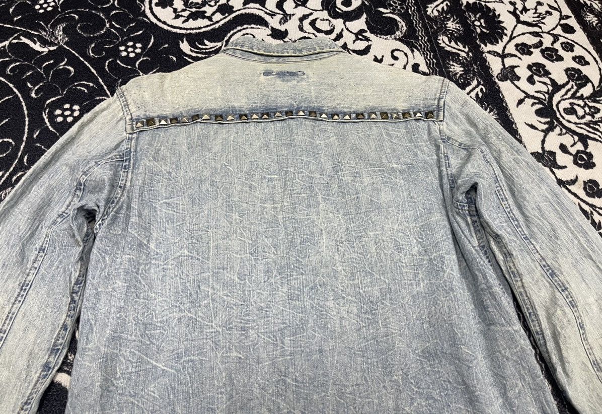 Japanese Brand 2000s KMRII INSPIRED STUDDED DENIM BUTTON UP DISTRESSED Size US S / EU 44-46 / 1 - 20 Thumbnail