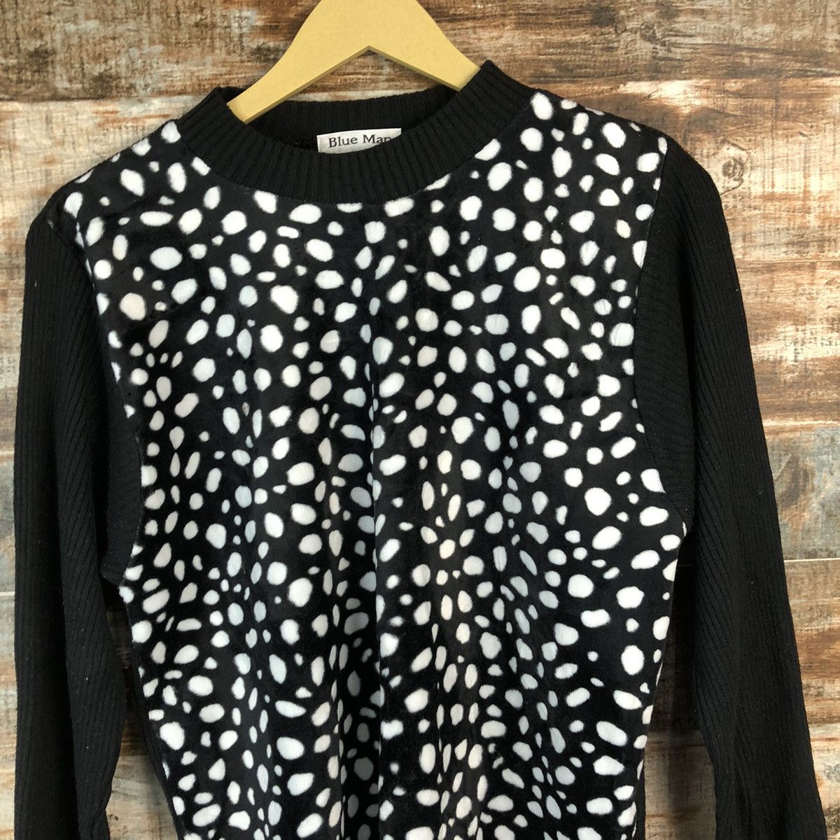 Homespun Knitwear × Japanese Brand Blue Map White Black Knitwear #A959 Size S / US 4 / IT 40 - 5 Thumbnail