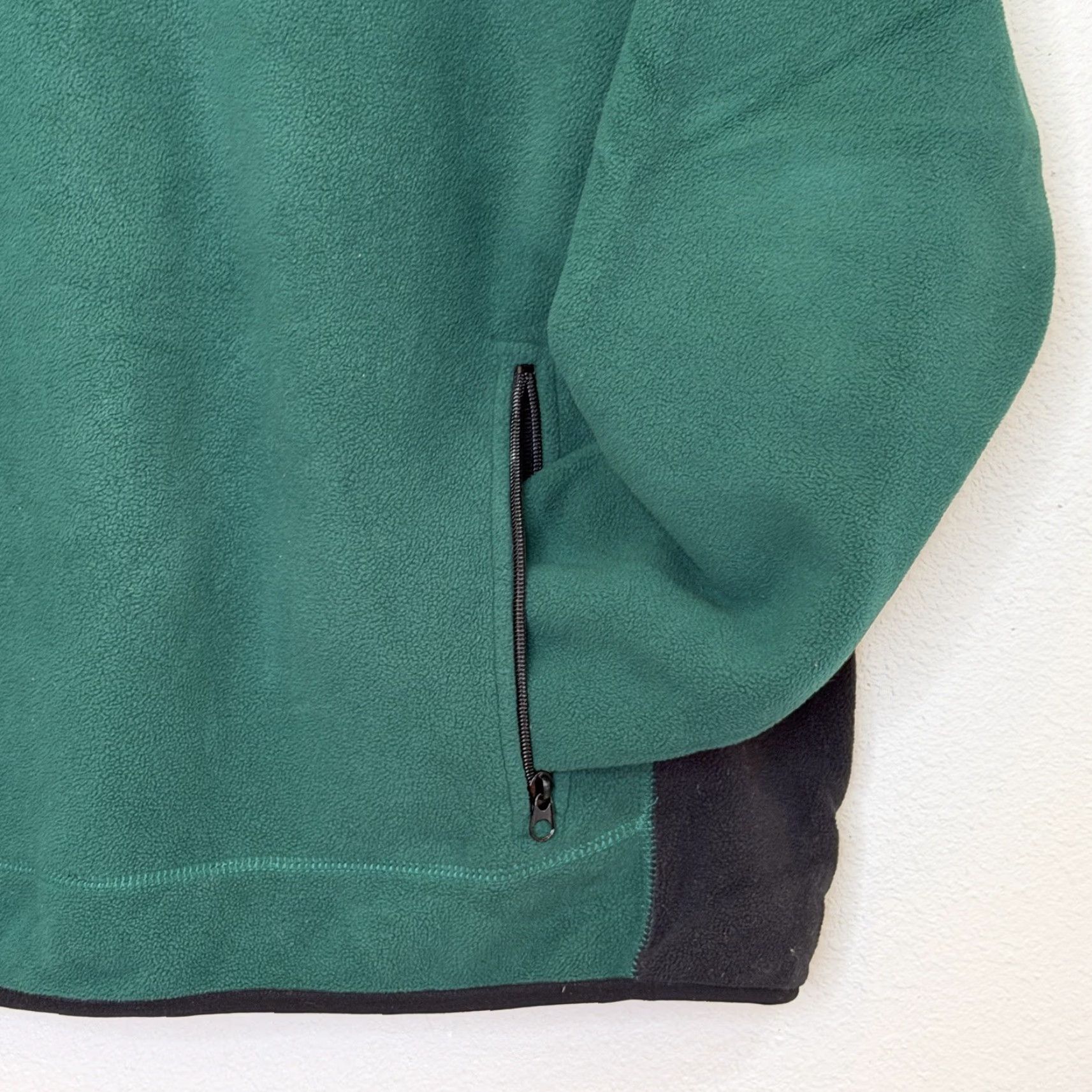 Vintage Fayettechill Sweatshirt Mens Large Green 1/4 Zip Fleece Pockets Trim Size US L / EU 52-54 / 3 - 3 Thumbnail