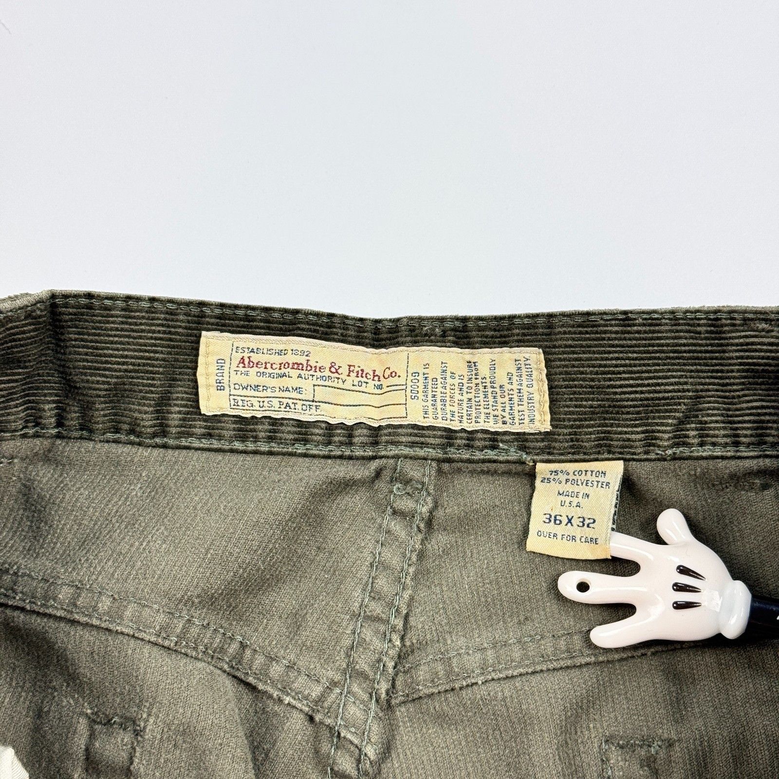 Abercrombie & Fitch VTG Abercrombie & Fitch 36x32 Corduroy Pants USA Green Size US 36 / EU 52 - 5 Thumbnail
