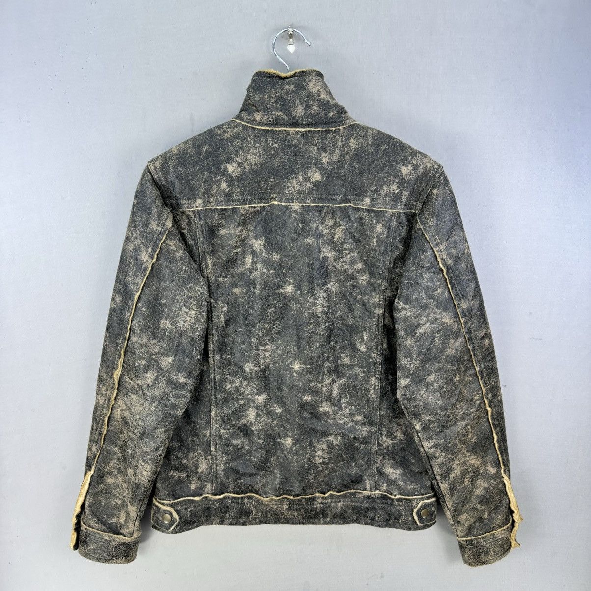 Japanese Brand Vintage Albe Trashed Synthetic Leather Jacket Size US S / EU 44-46 / 1 - 5 Thumbnail