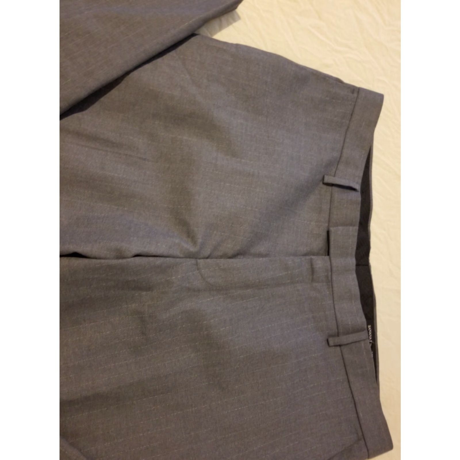 Banana Republic Banana Republic Mens Dress Pants 36x30 Gray Slack Chino Khaki Trouser Stretch Size US 36 / EU 52 - 4 Thumbnail