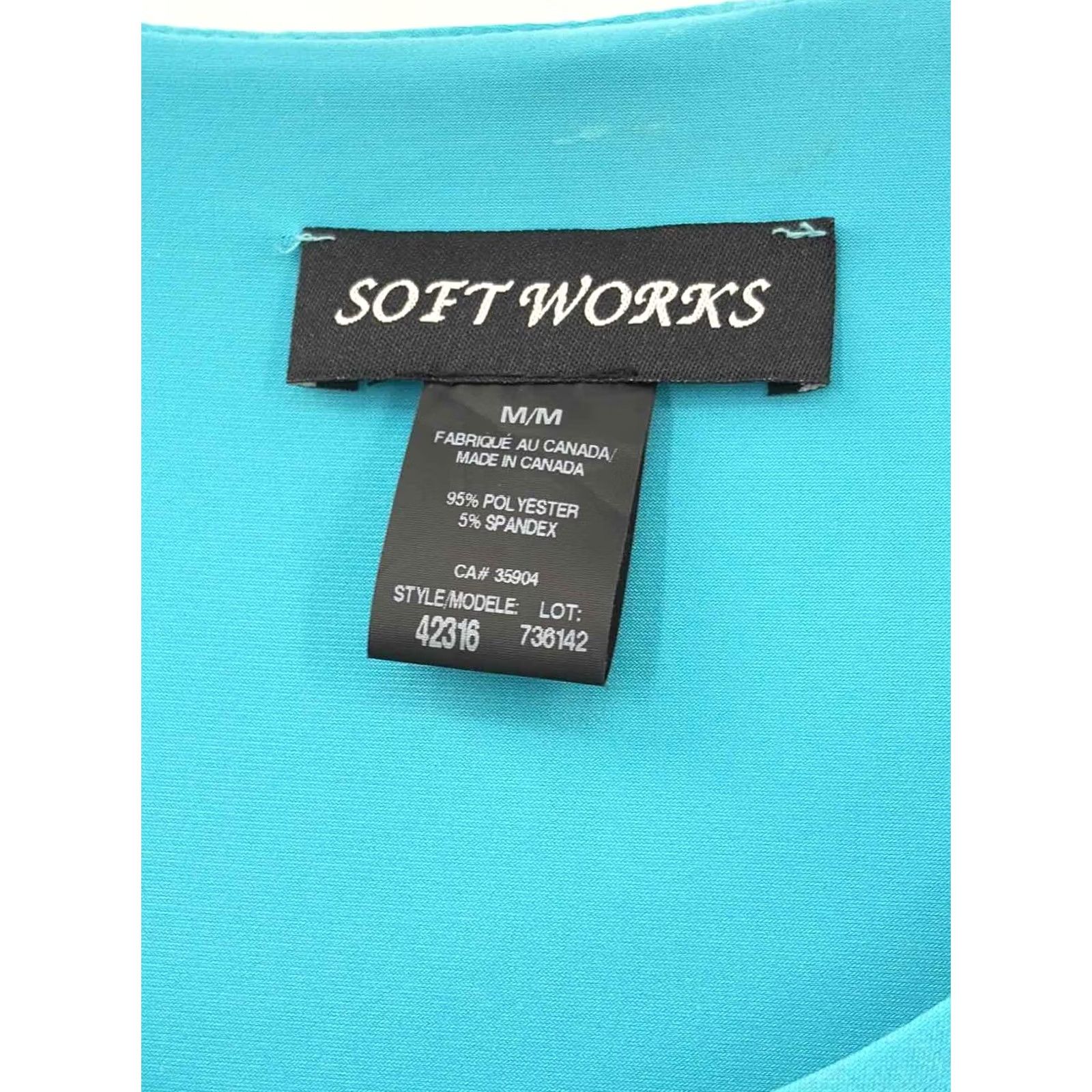 Vintage Soft Works Blue Blouse Adult Medium Size M / US 6-8 / IT 42-44 - 3 Thumbnail