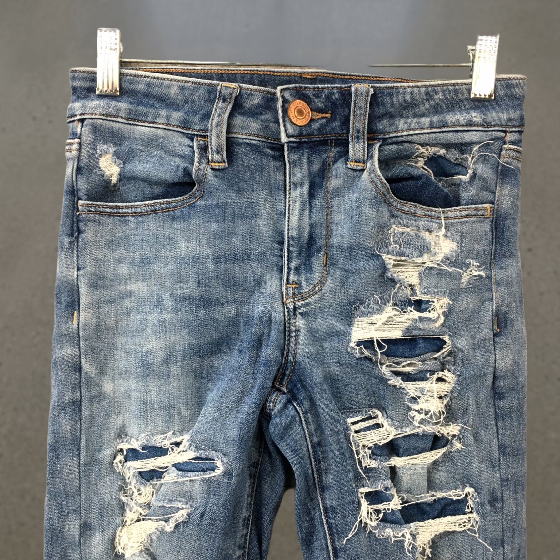 American Eagle Outfitters American Eagle Jeans Hi-Rise Jegging Womens Blue Denim Zip Fly Size 2 (27x28) Size 26" / US 2 / IT 38 - 1 Thumbnail