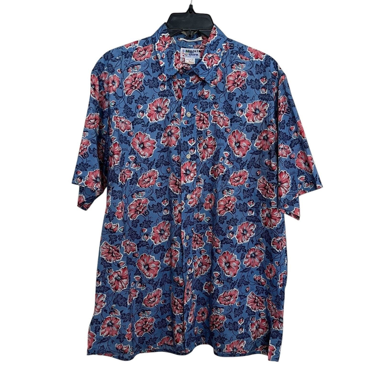 Reyn Spooner × Vintage Reyn Spooner Aloha Hawaiian Shirt Hibiscus Egyptian Cotton Size US L / EU 52-54 / 3 - 1 Thumbnail