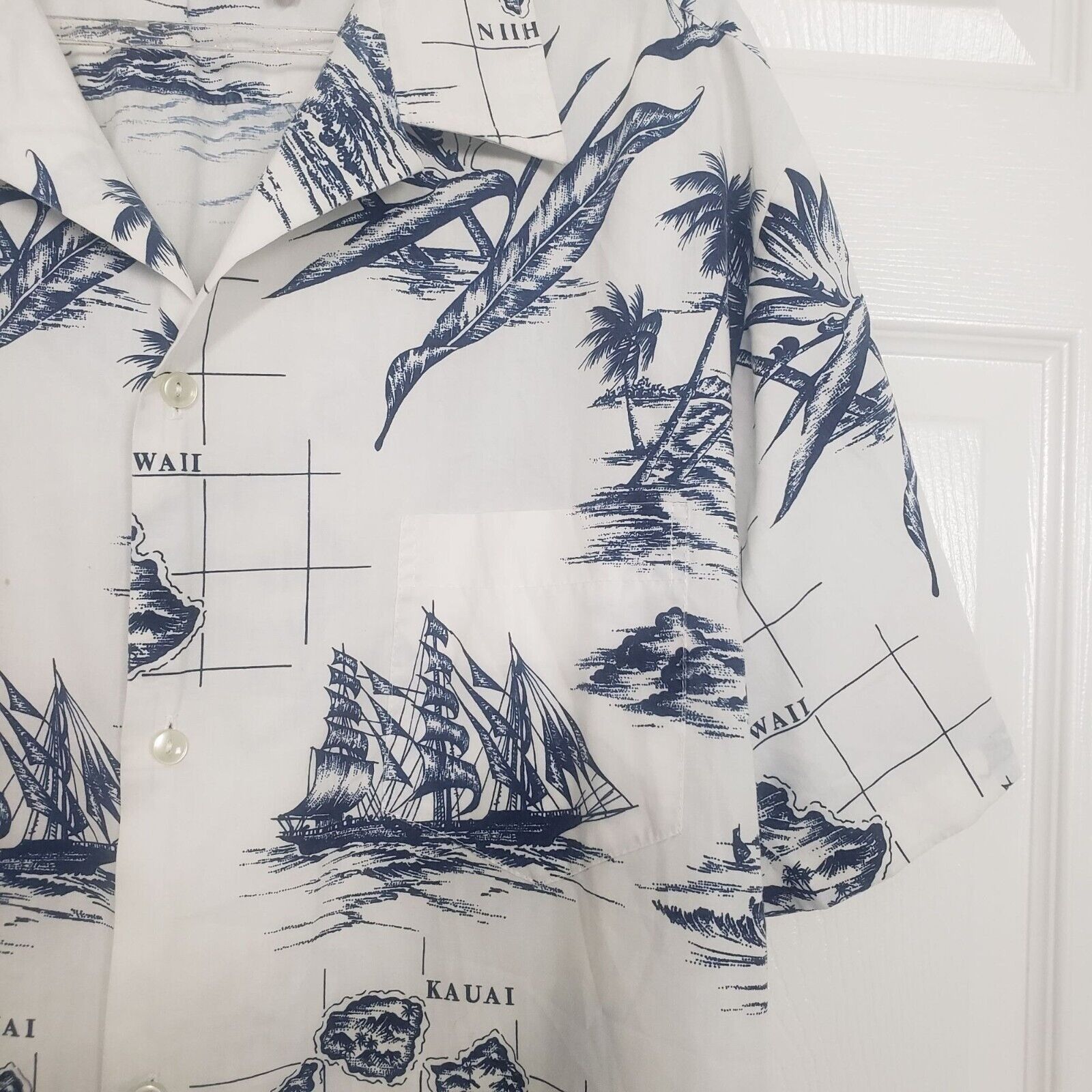 Designer Vintage Rai Nani Hawaiian Shirt Mens Size XL Ship Island Size XL / US 12-14 / IT 48-50 - 5 Thumbnail