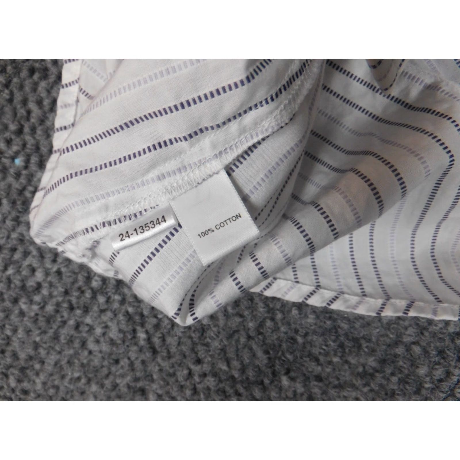 Ann Taylor Ann Taylor Shirt Womens 14 White Striped Button-Up Top Casual Long Sleeve Collared Polyester Down Button 14 White Regular Stretch Classic Size XL / US 12-14 / IT 48-50 - 6 Thumbnail